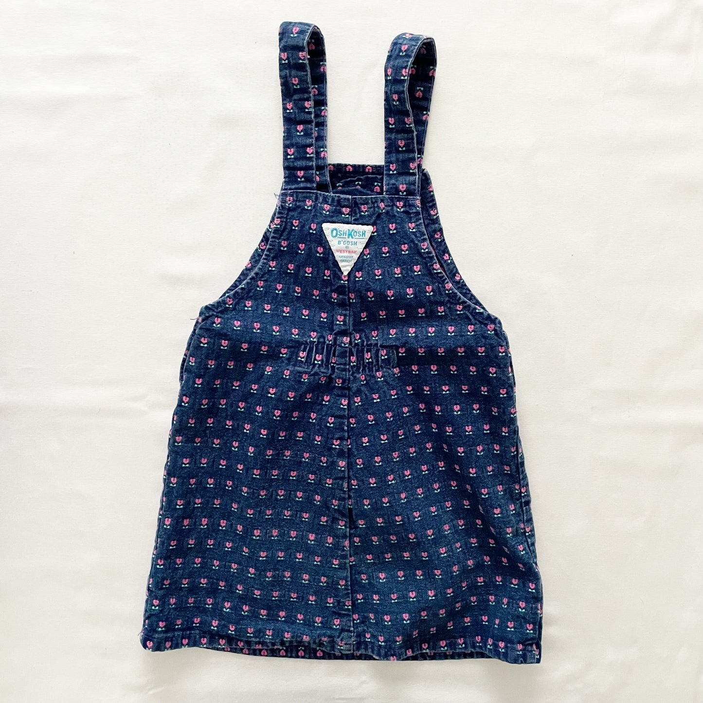 OshKosh Heart Tulip Woven Skirtall - Yellow Clover Vintage Kids Clothes