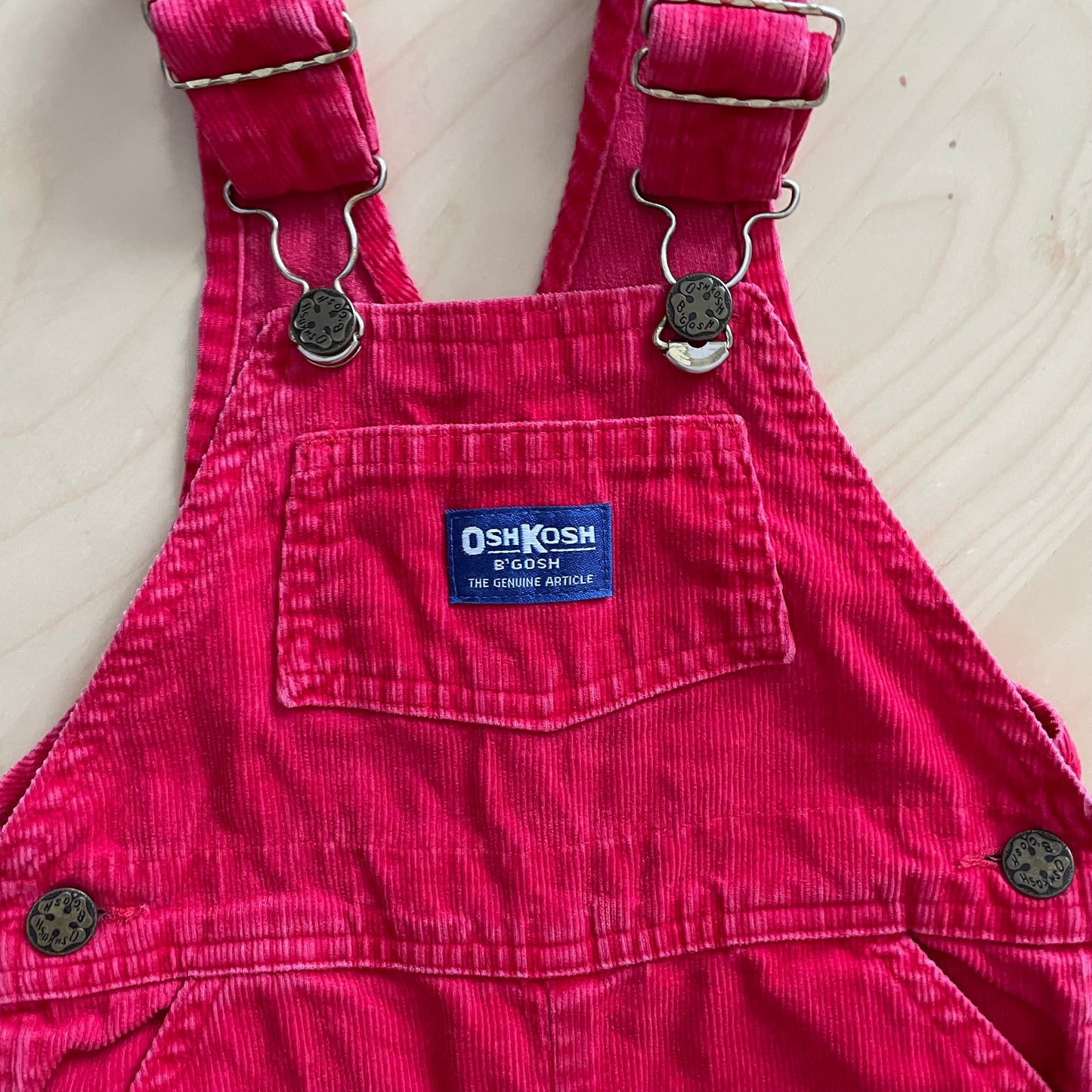 OshKosh Red Cord Overalls - Yellow Clover Vintage Kids Clothes