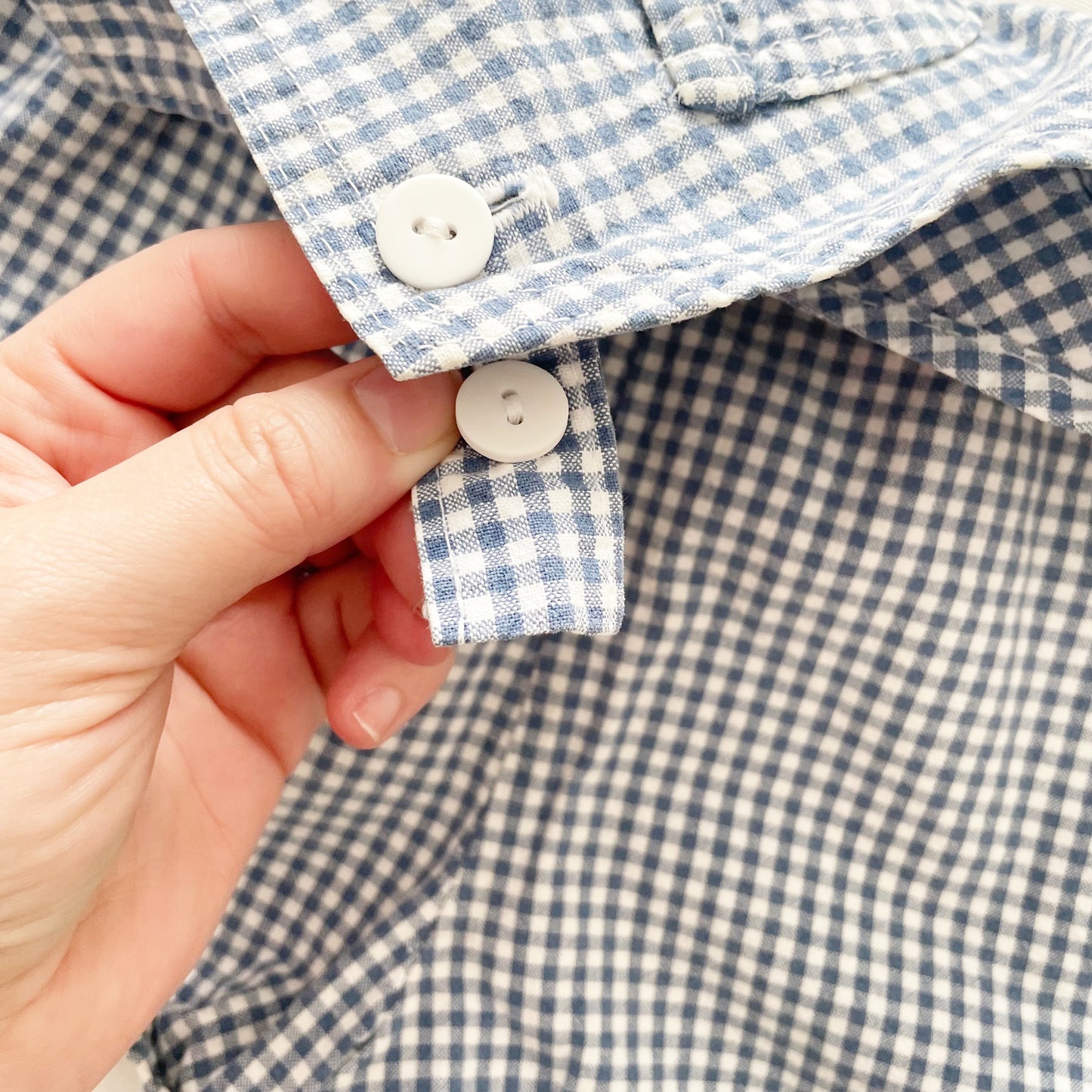 Baby B’gosh Blue Gingham Shortalls