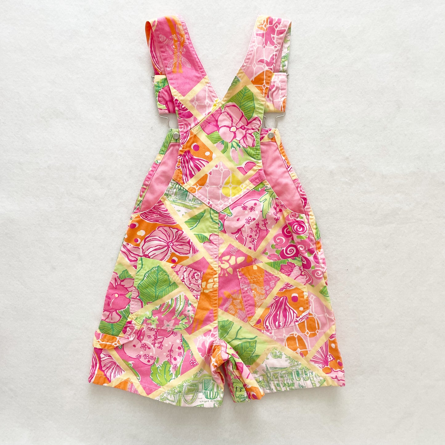 Lilly Pulitzer Shortalls - Yellow Clover Vintage Kids Clothes