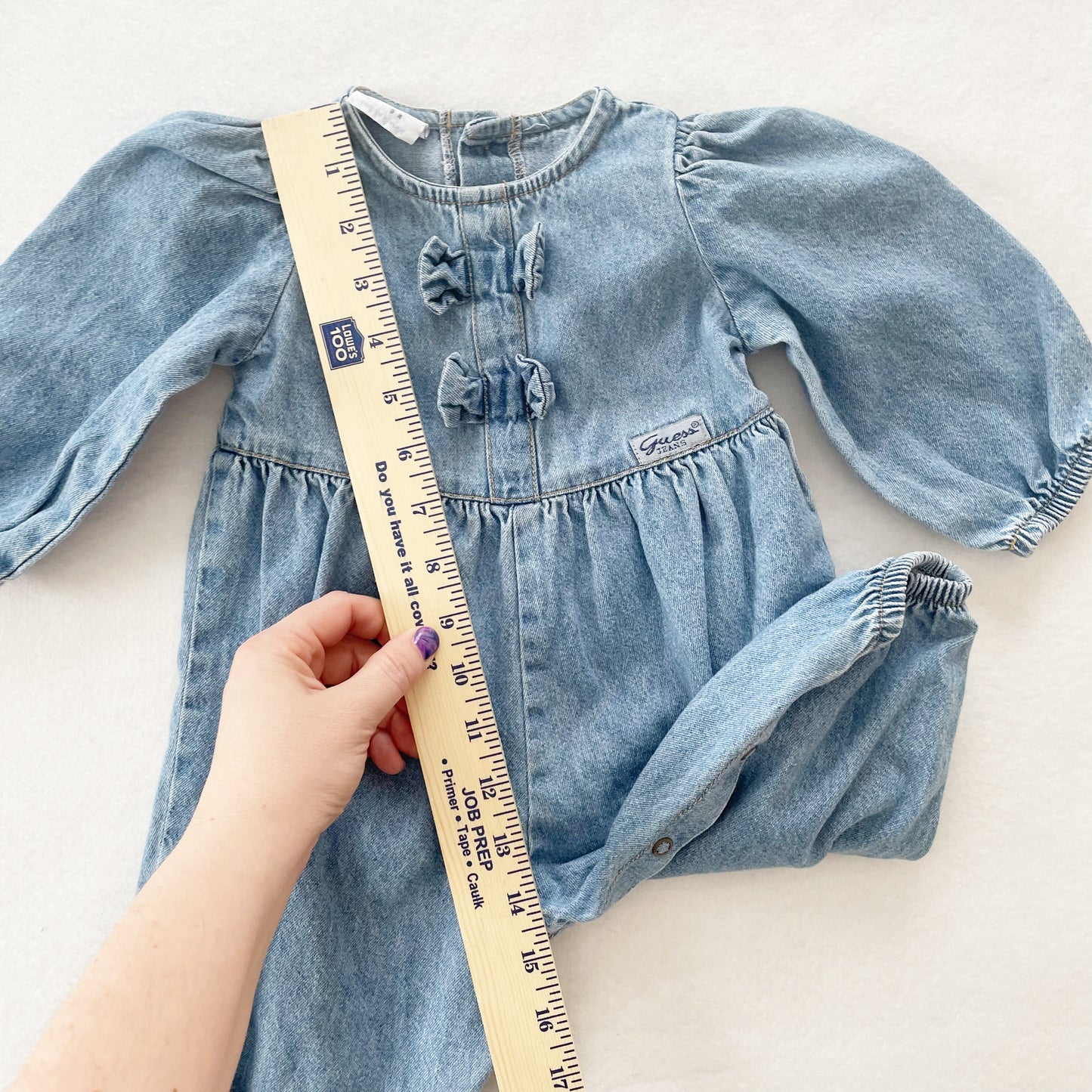 Guess Bow Romper • 9m - Yellow Clover Vintage Kids Clothes