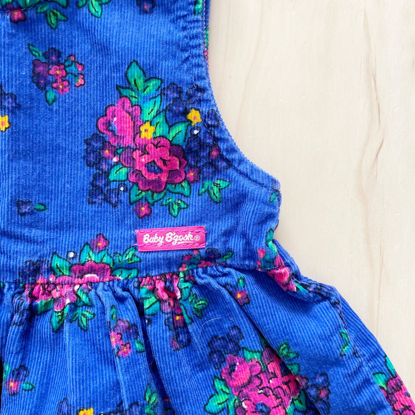 OshKosh Blue Floral Fine Cord Dress