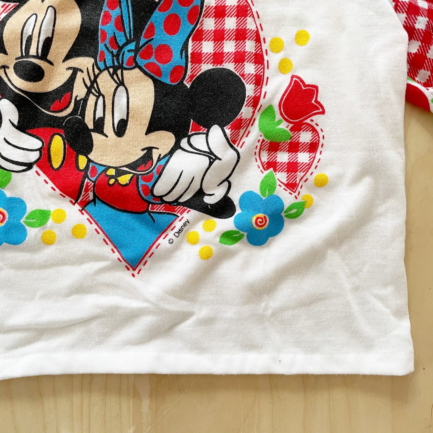Vintage Mickey + Minnie Pajama Top - Yellow Clover Vintage Kids Clothes