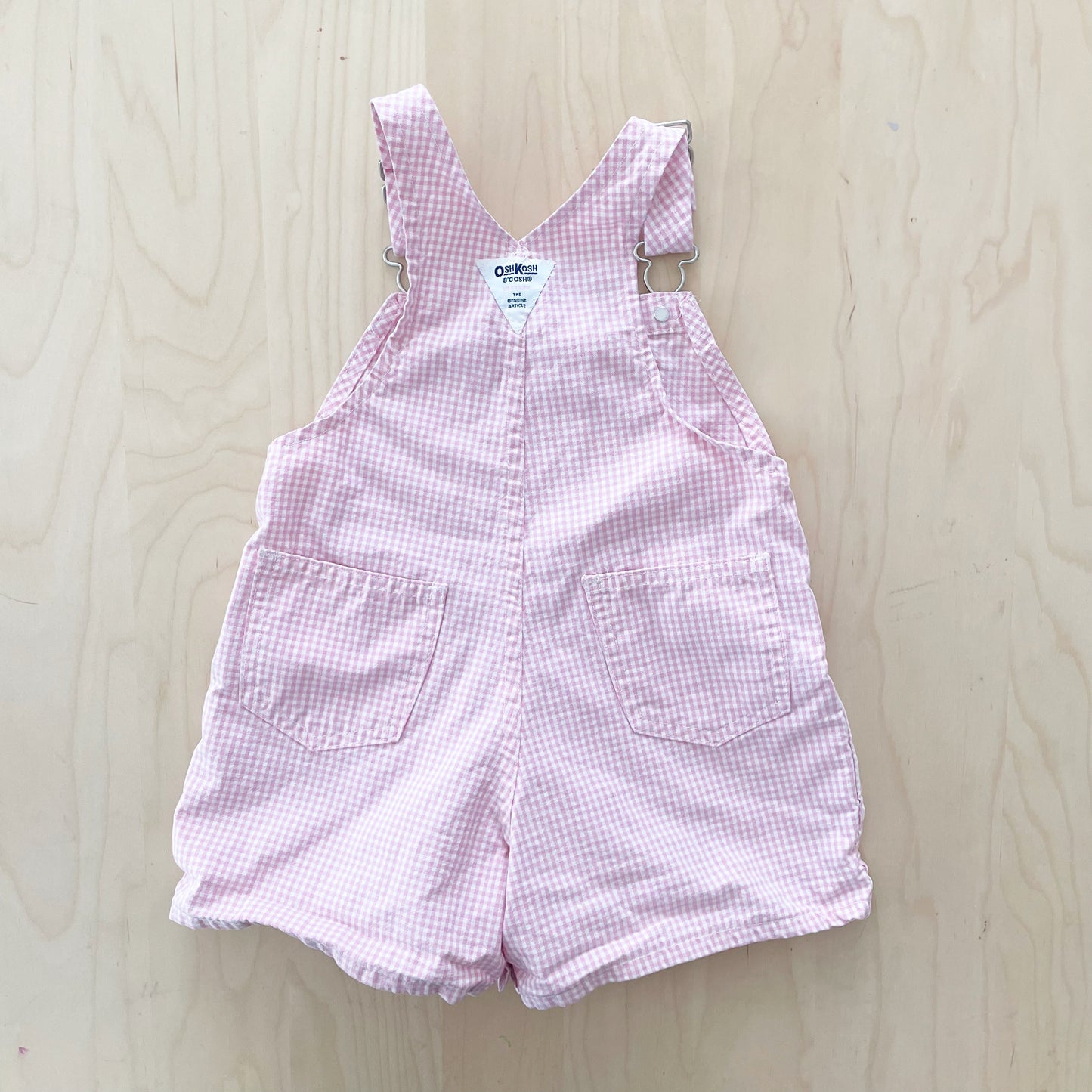 OshKosh Pink Gingham Shortalls