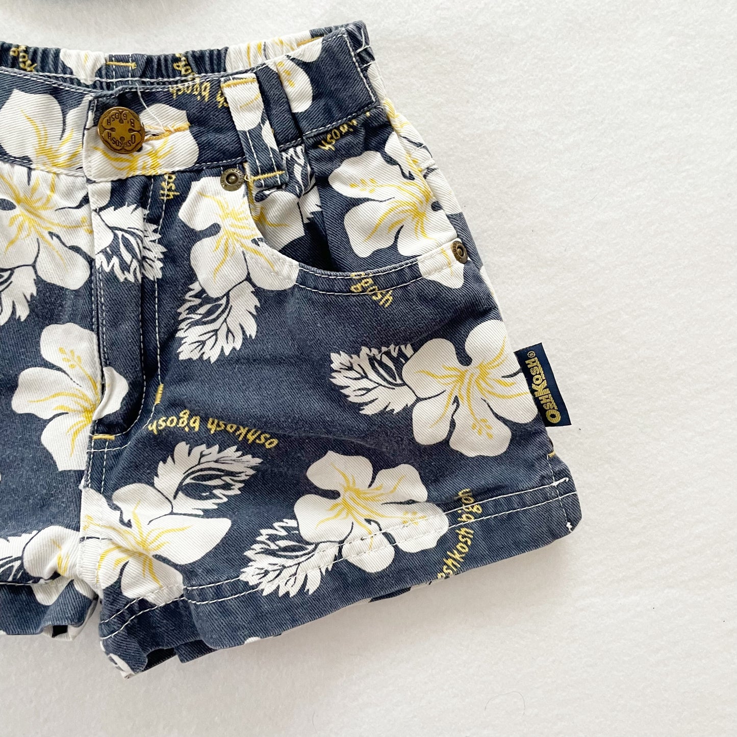 OshKosh Tropical Flowers Shorts + Hat