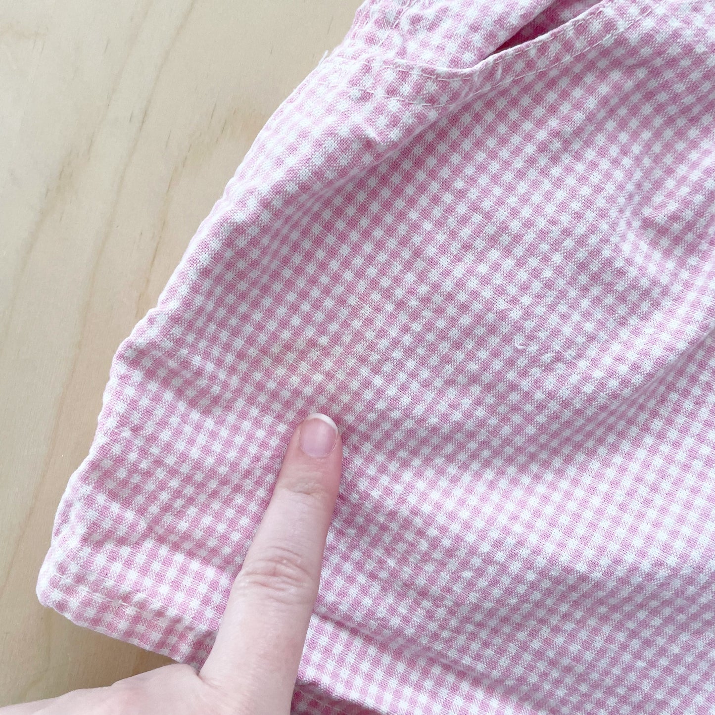 OshKosh Pink Gingham Shortalls