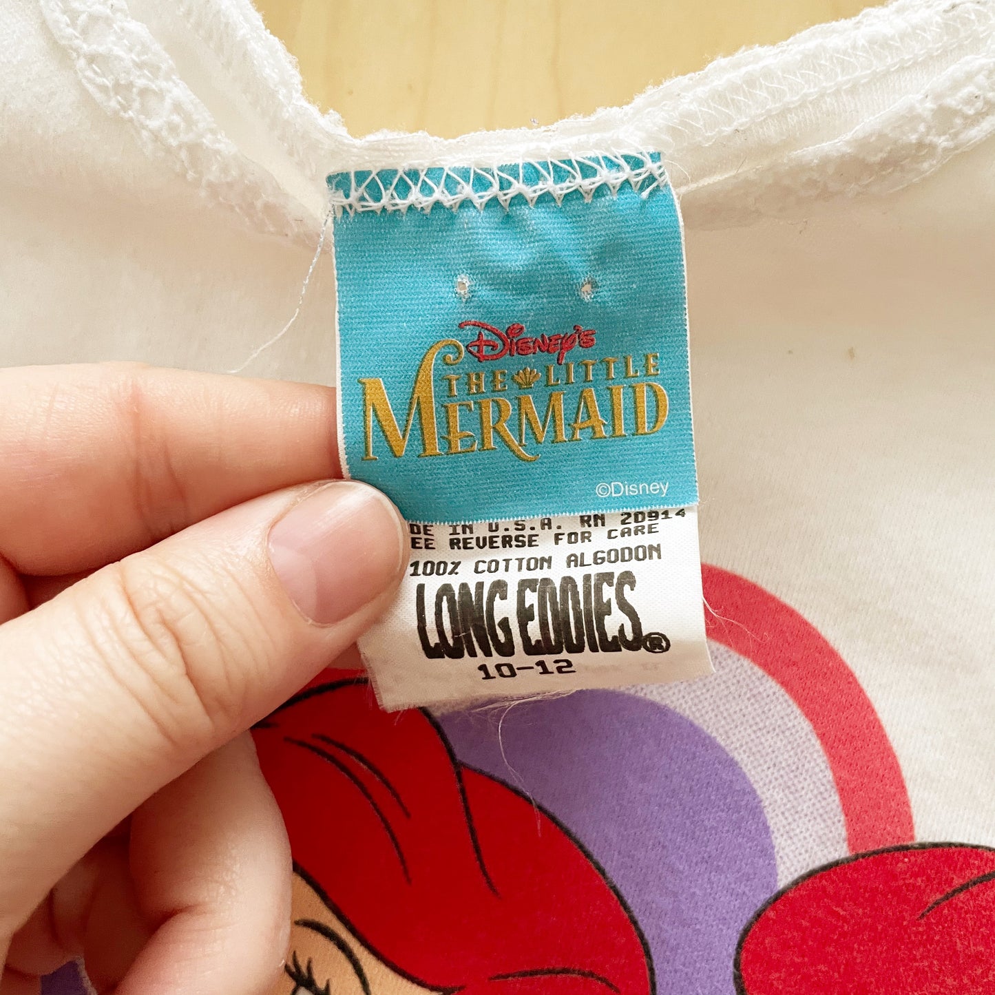 The Little Mermaid Long Sleeve Tee - Yellow Clover Vintage Kids Clothes
