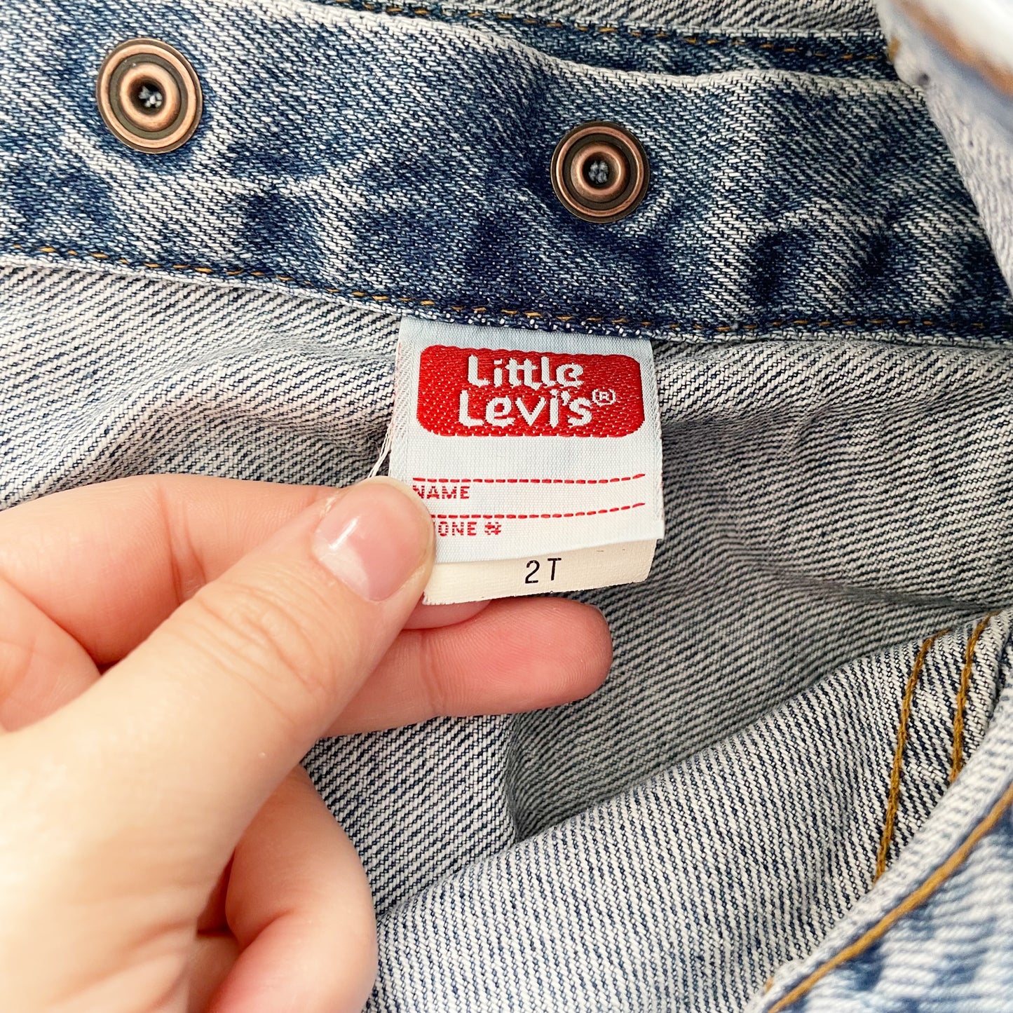 Levi’s Medium Wash Orange Tab Jacket • 2T