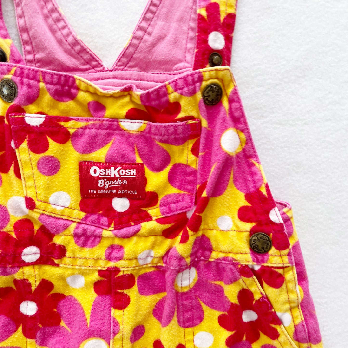 OshKosh Mod Daisy Skirtalls - Yellow Clover Vintage Kids Clothes