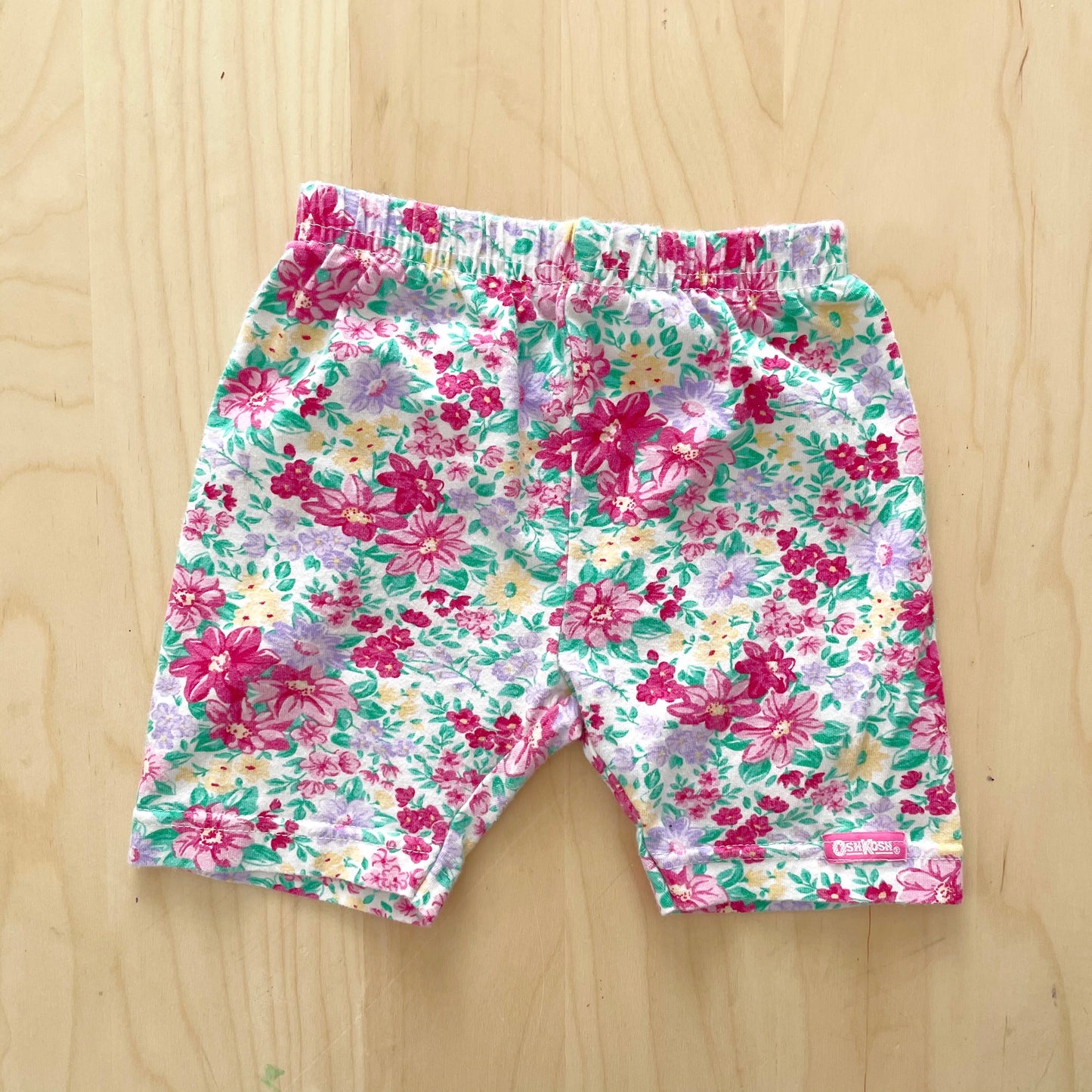 OshKosh Floral Cartwheel Shorts - Yellow Clover Vintage Kids Clothes