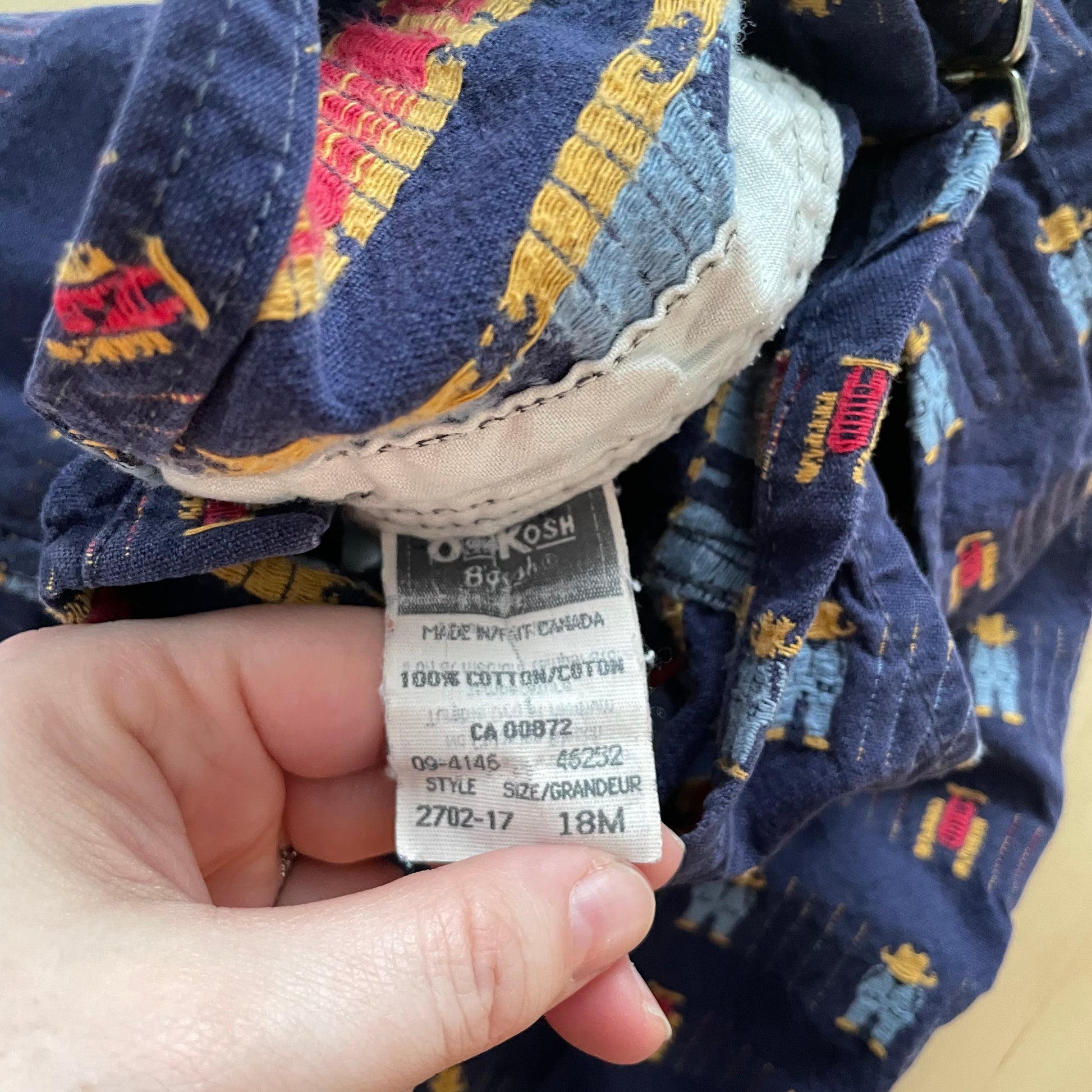 Vintage OshKosh Farmer Woven Overalls - Yellow Clover Vintage Kids Clothes