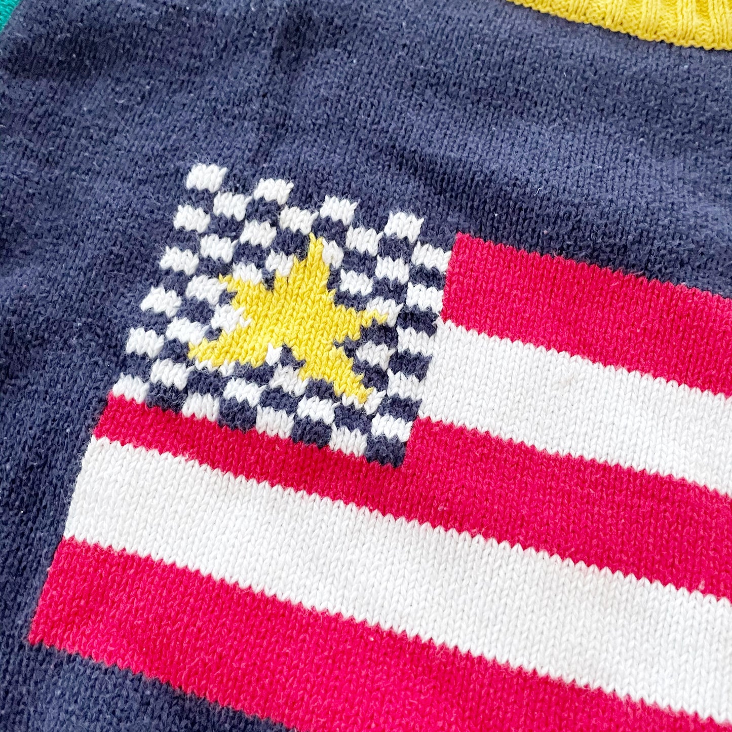 Gymboree Flag Sweater - Yellow Clover Vintage Kids Clothes
