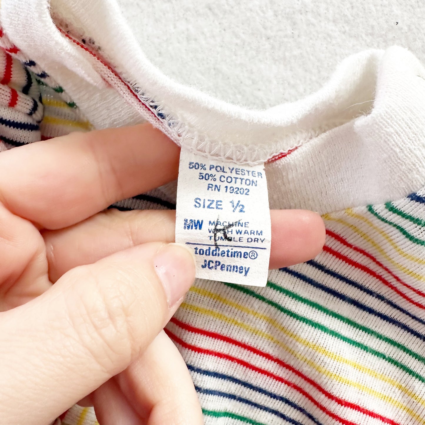 Toddletime Striped Tee - Yellow Clover Vintage Kids Clothes