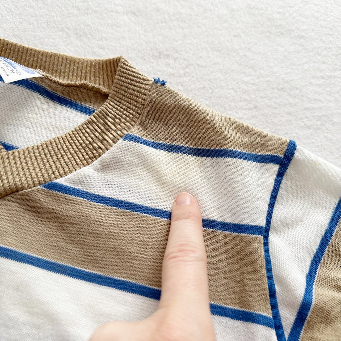 Rob Roy Striped Tee - Yellow Clover Vintage Kids Clothes