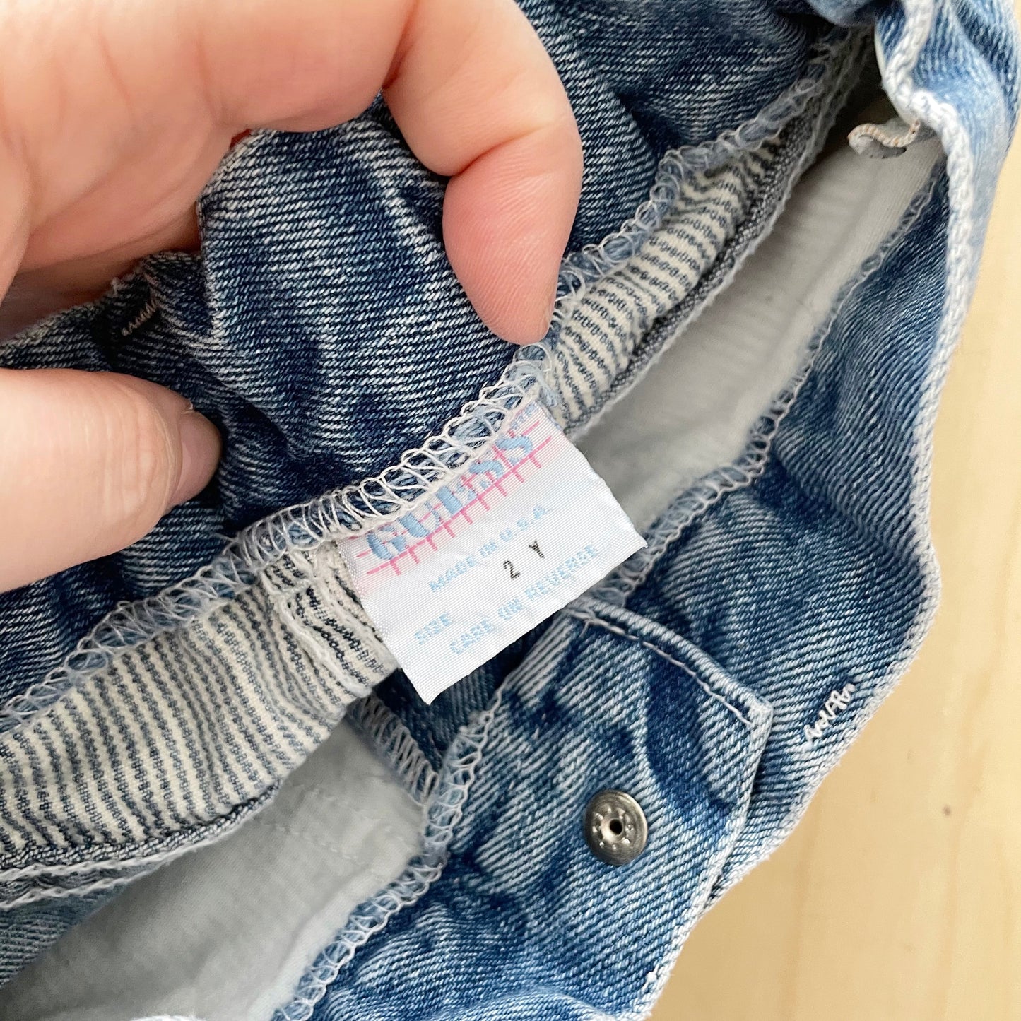 Vintage Guess Denim Mini Skirt - Yellow Clover Vintage Kids Clothes