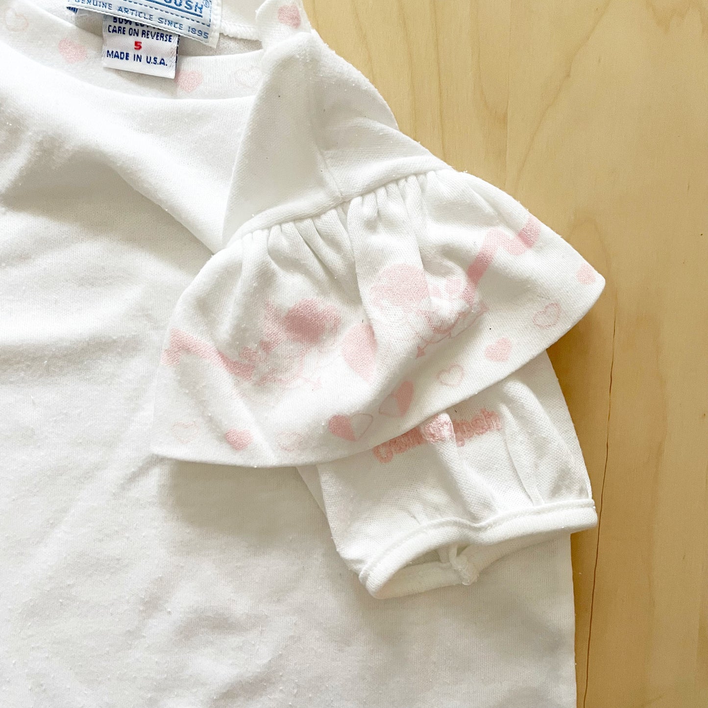 OshKosh Cupid Hearts Layer Tee - Yellow Clover Vintage Kids Clothes