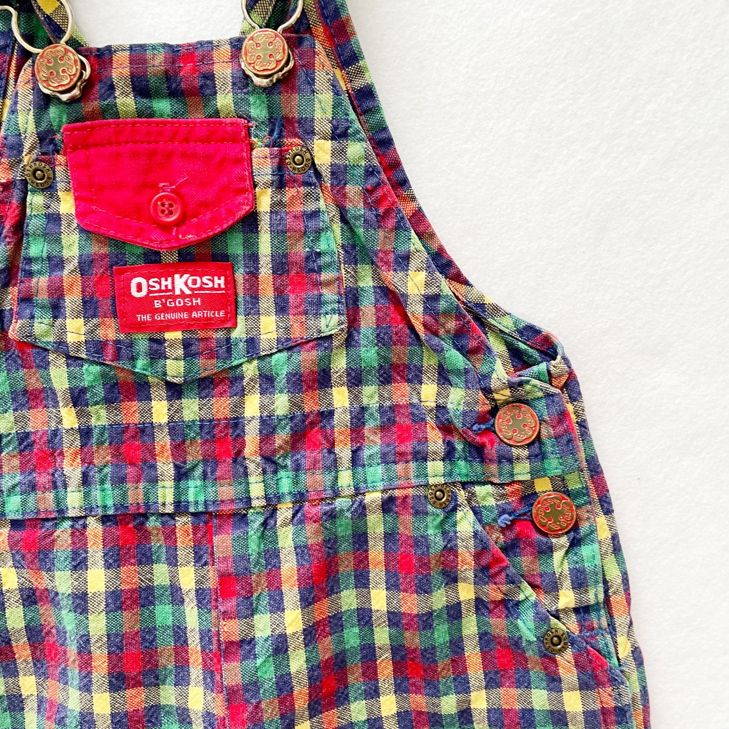 OshKosh Primary Colors Gingham Overalls