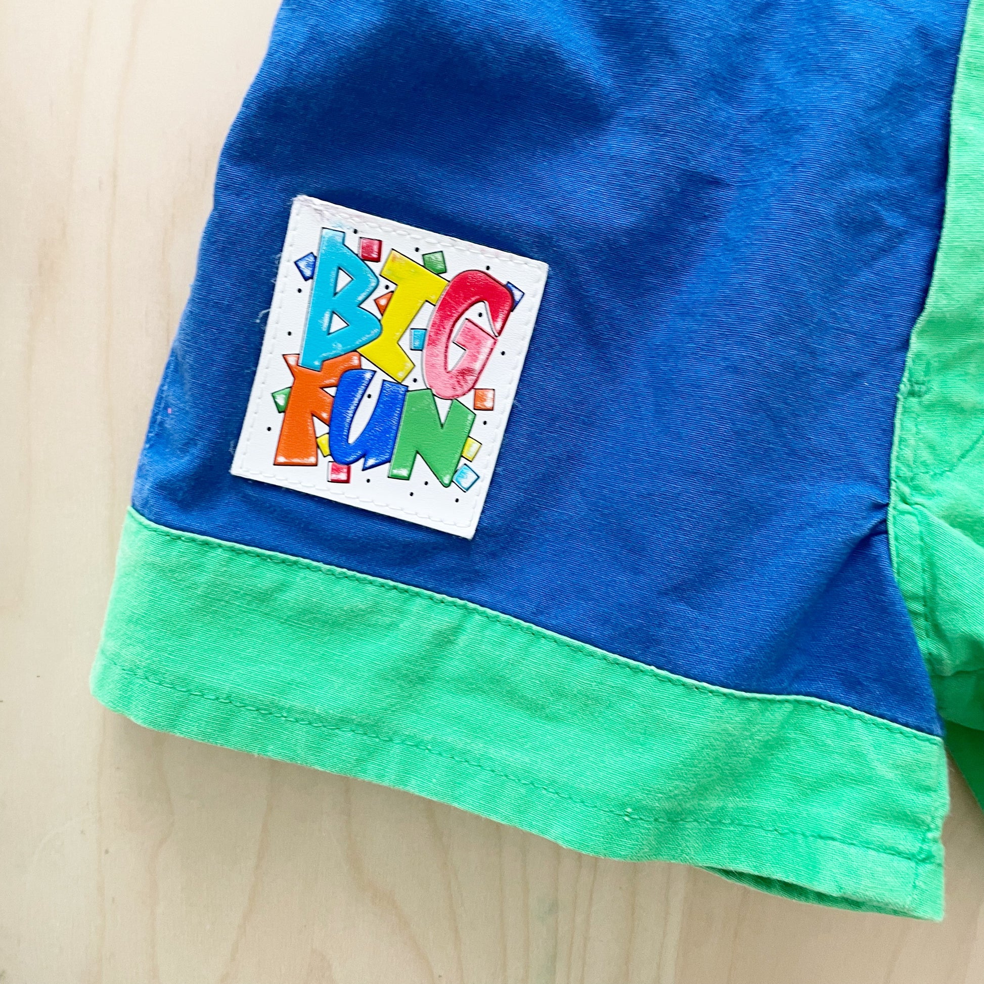 OshKosh Big Fun Colorblock Shortalls - Yellow Clover Vintage Kids Clothes