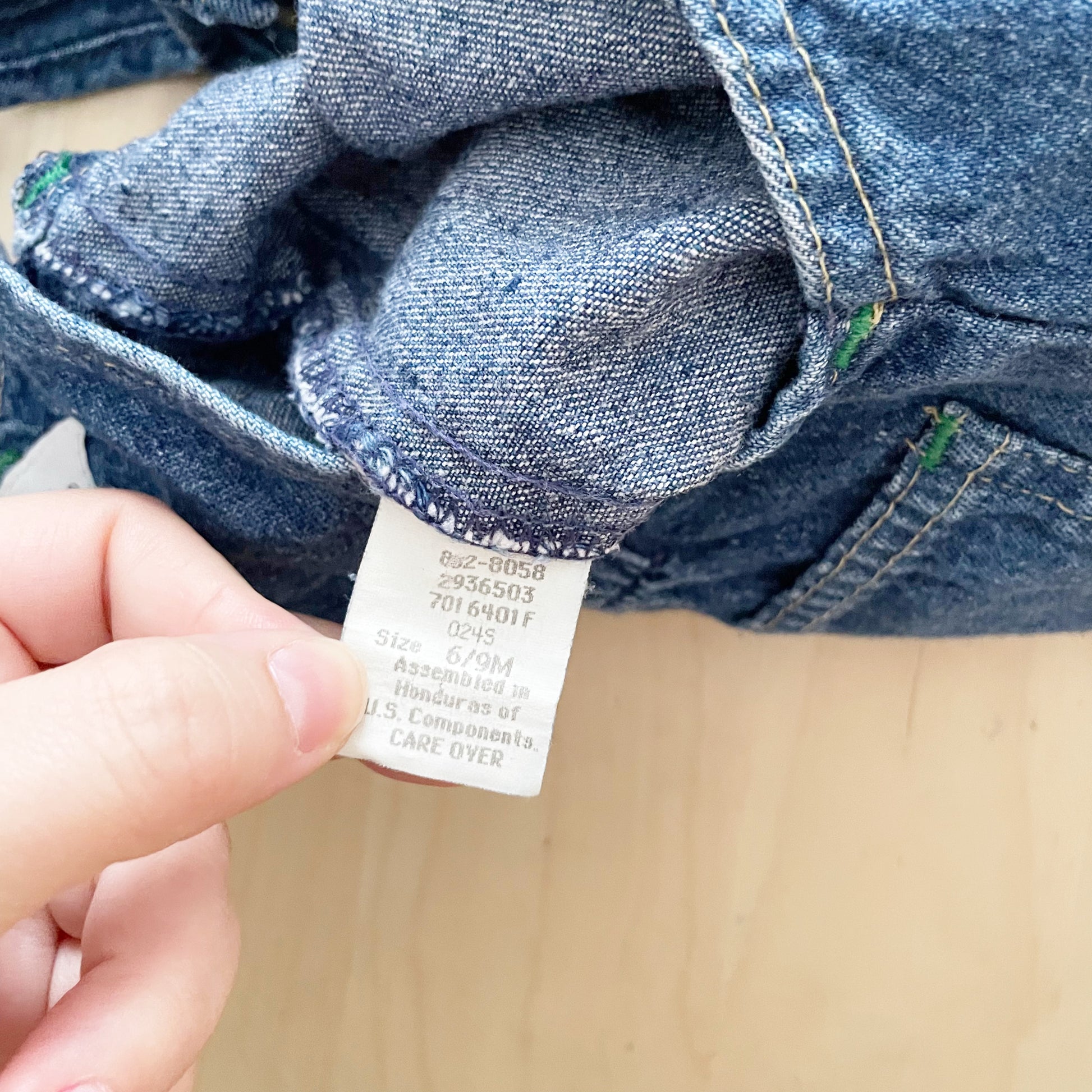 Baby B’gosh Darker Wash Bubble Overalls - Yellow Clover Vintage Kids Clothes