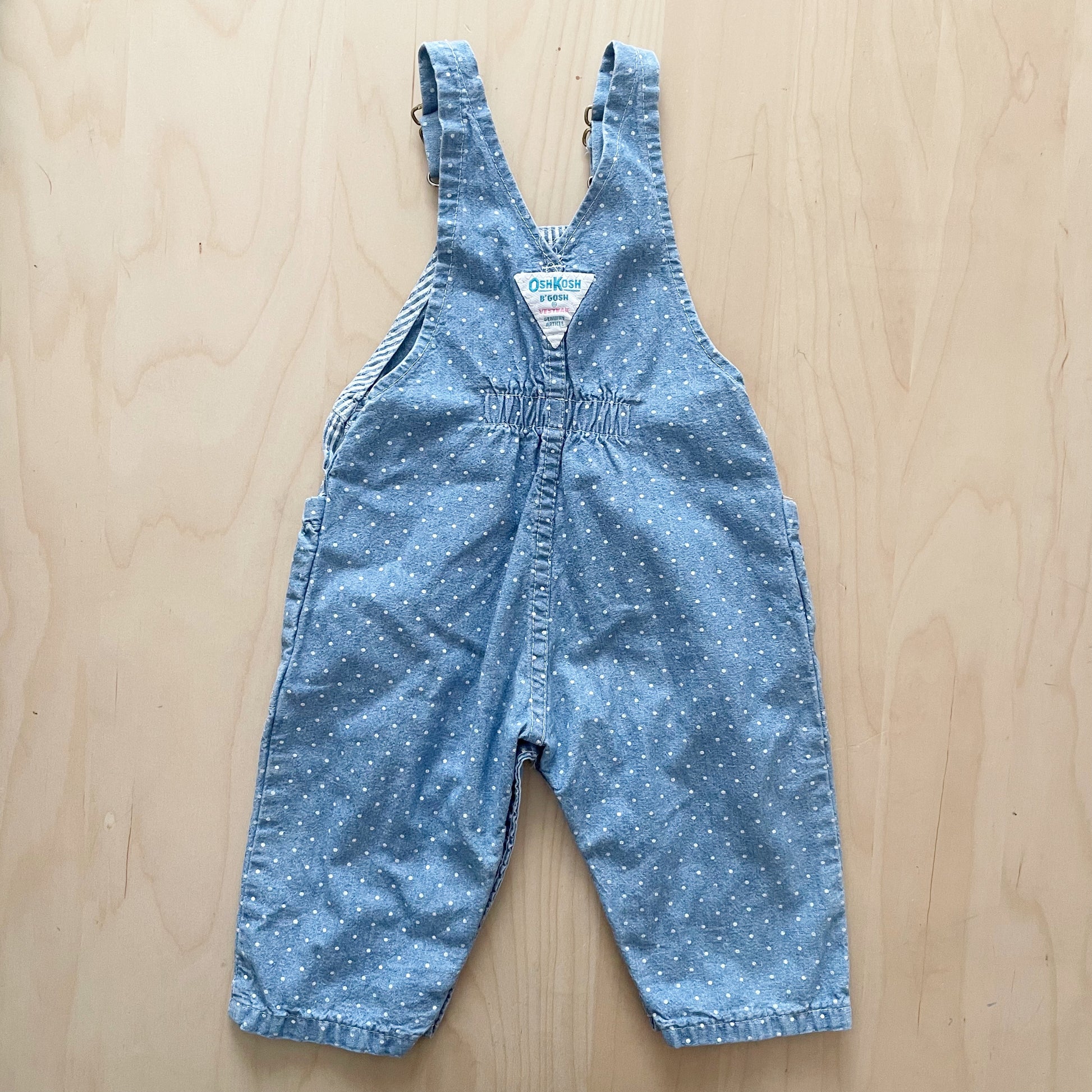 OshKosh Stripes and Dots Overalls - Yellow Clover Vintage Kids Clothes