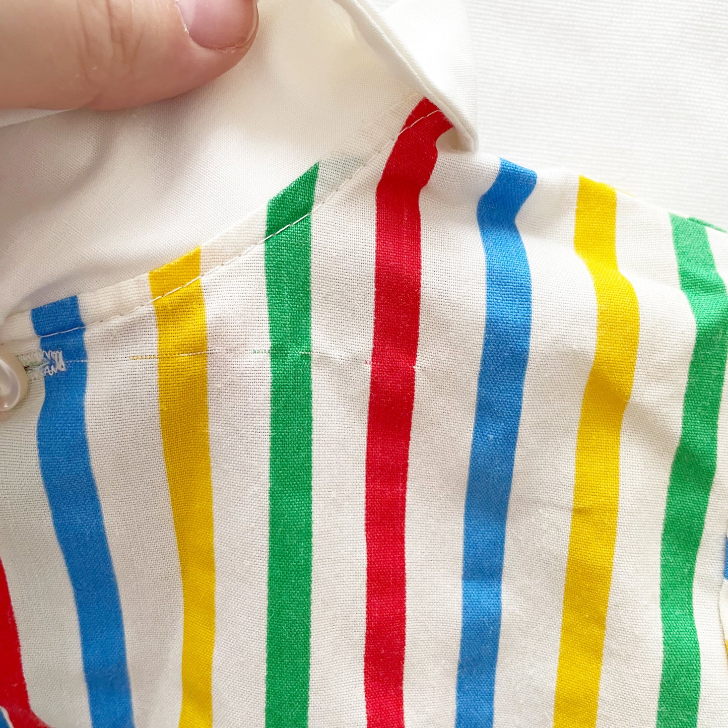 Bryan Stripe Sailboat Romper Set • 3T (?) - Yellow Clover Vintage Kids Clothes