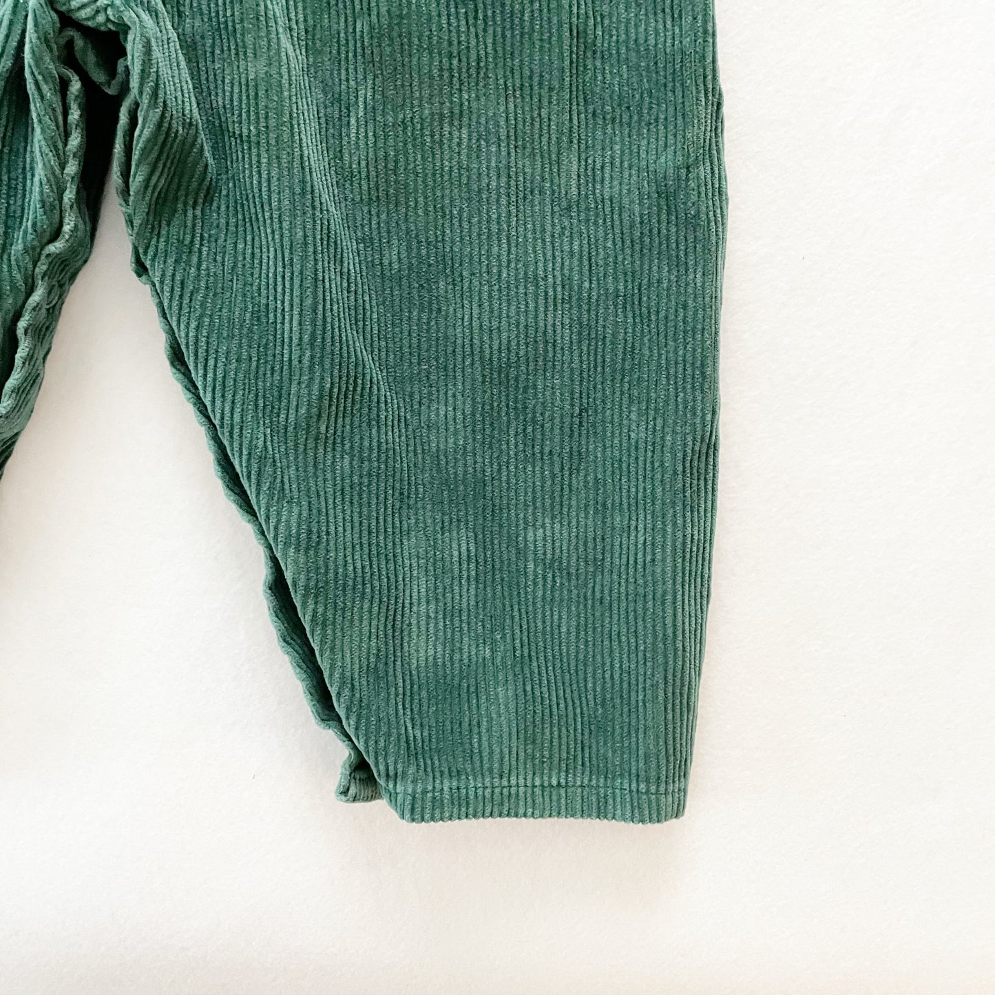 Baby B’gosh Forest Green Cord Overalls - Yellow Clover Vintage Kids Clothes