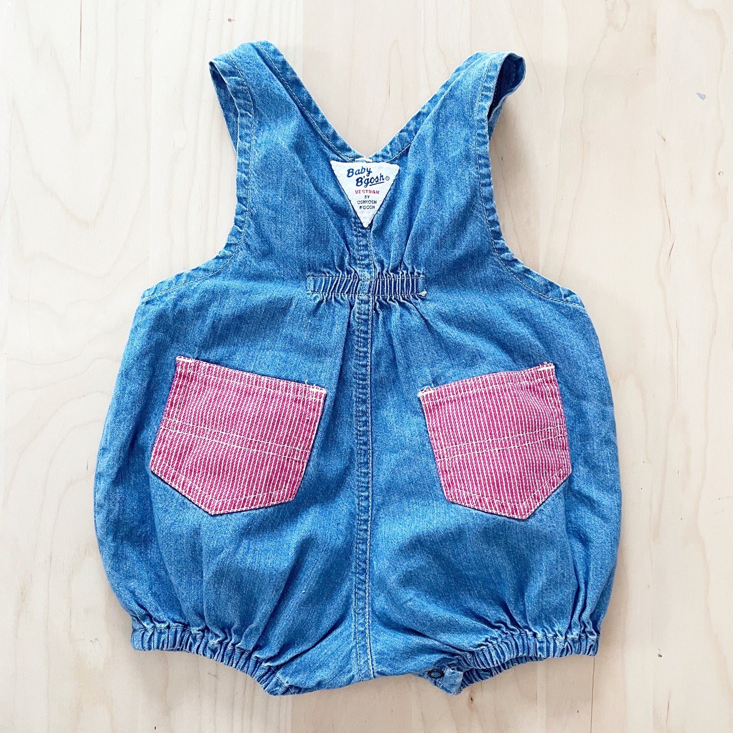 Vintage Baby B’gosh Chambray Bubble Overals - Yellow Clover Vintage Kids Clothes