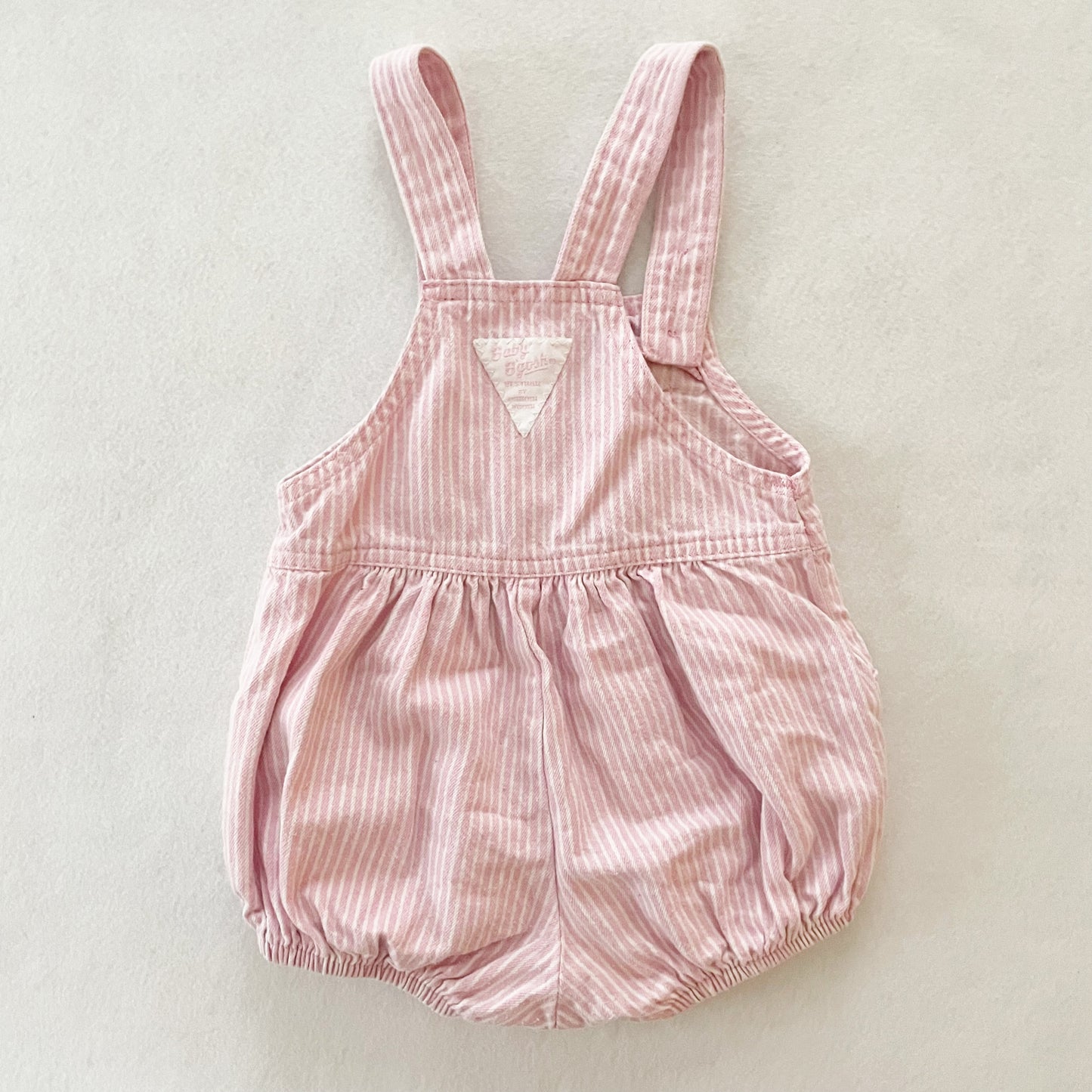 Baby B’gosh Pink Hickory Stripe Bubble - Yellow Clover Vintage Kids Clothes
