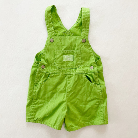 Vintage OshKosh Baby B’gosh Lime Green Shortall Overalls