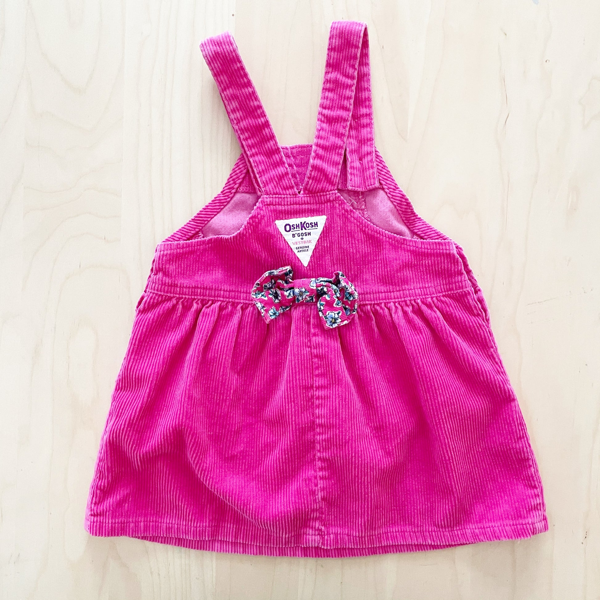 OshKosh Bow Back Floral Accent Skirtall - Yellow Clover Vintage Kids Clothes