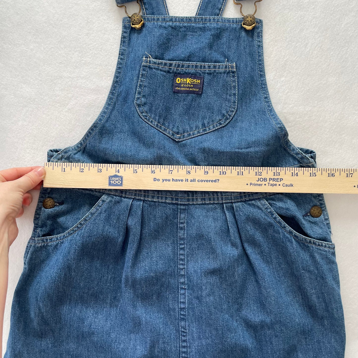 OshKosh Denim Skirtall - Yellow Clover Vintage Kids Clothes