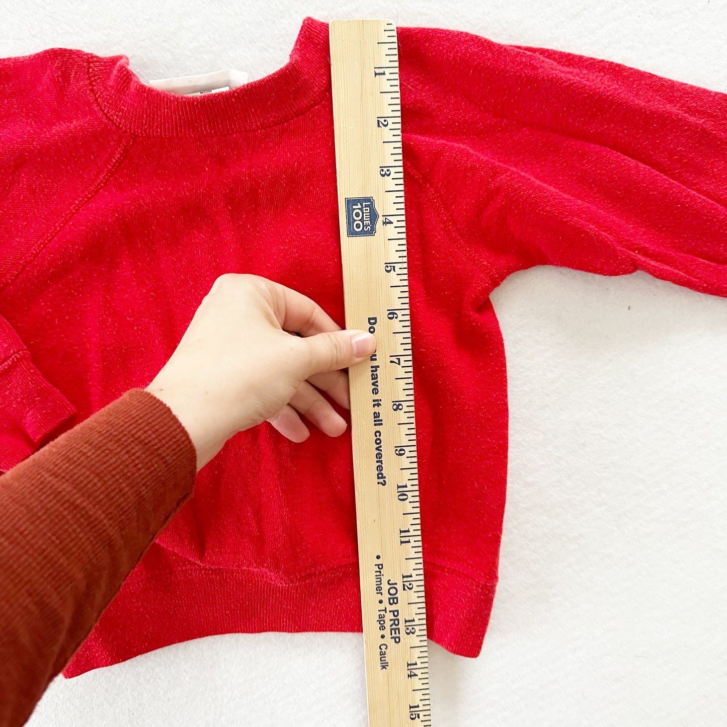 Classic Red Crewneck Sweatshirt - Yellow Clover Vintage Kids Clothes