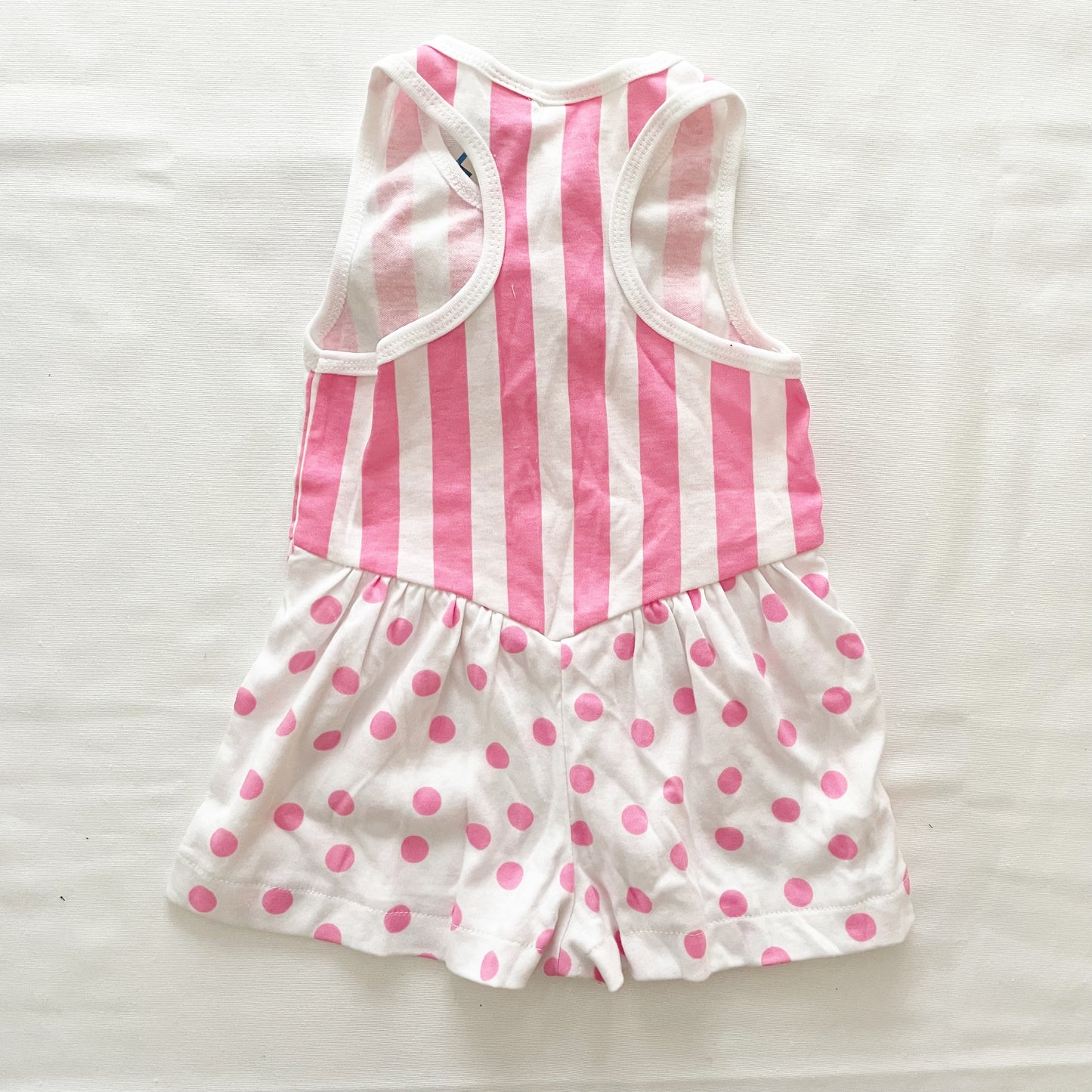Jet Set Striped Polka Dot Romper • 18m