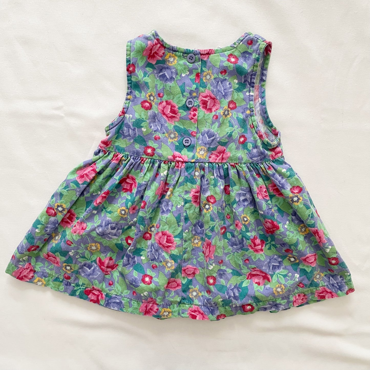 OshKosh Rose Print Dress - Yellow Clover Vintage Kids Clothes