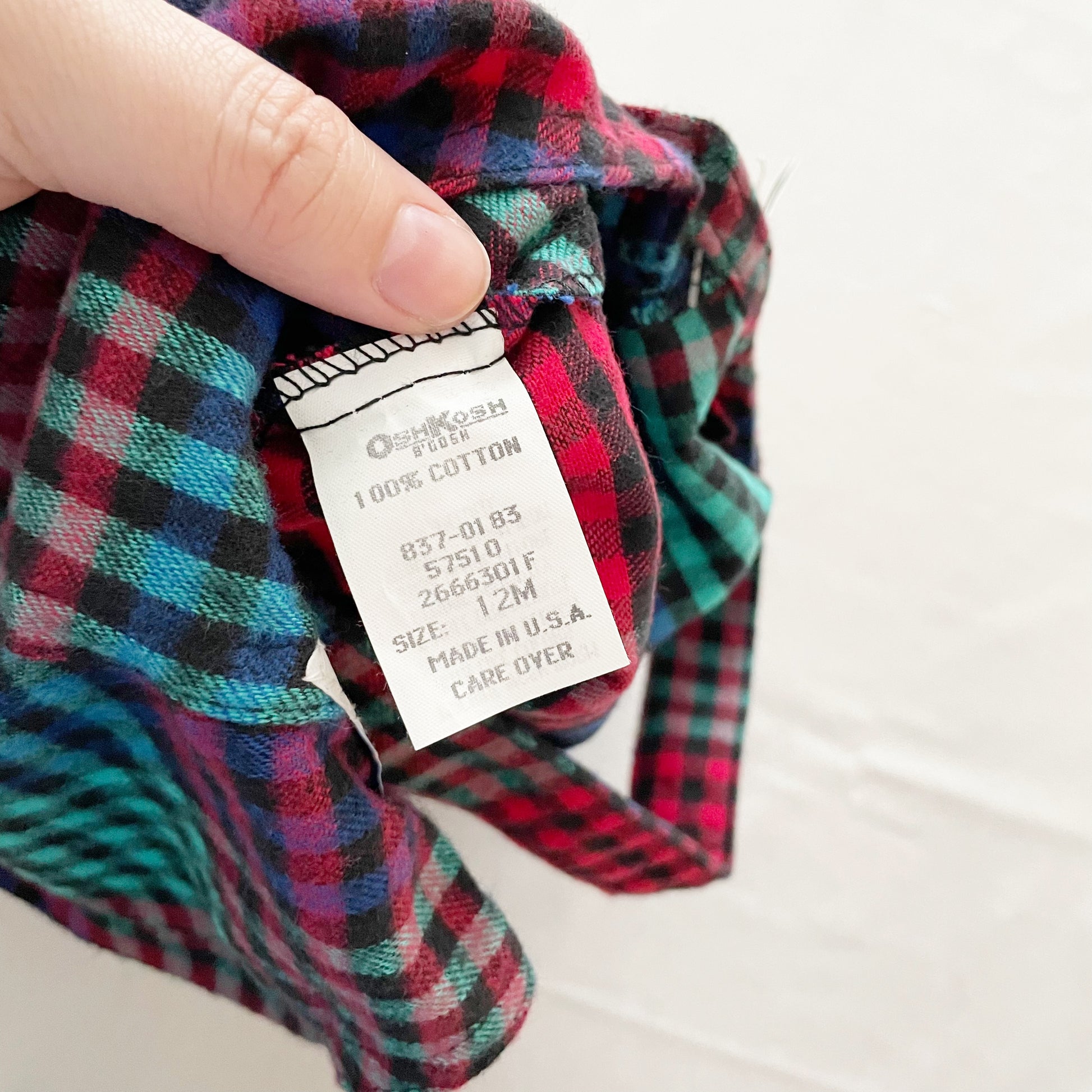 Baby B’gosh Flannel Gingham Check Overalls - Yellow Clover Vintage Kids Clothes