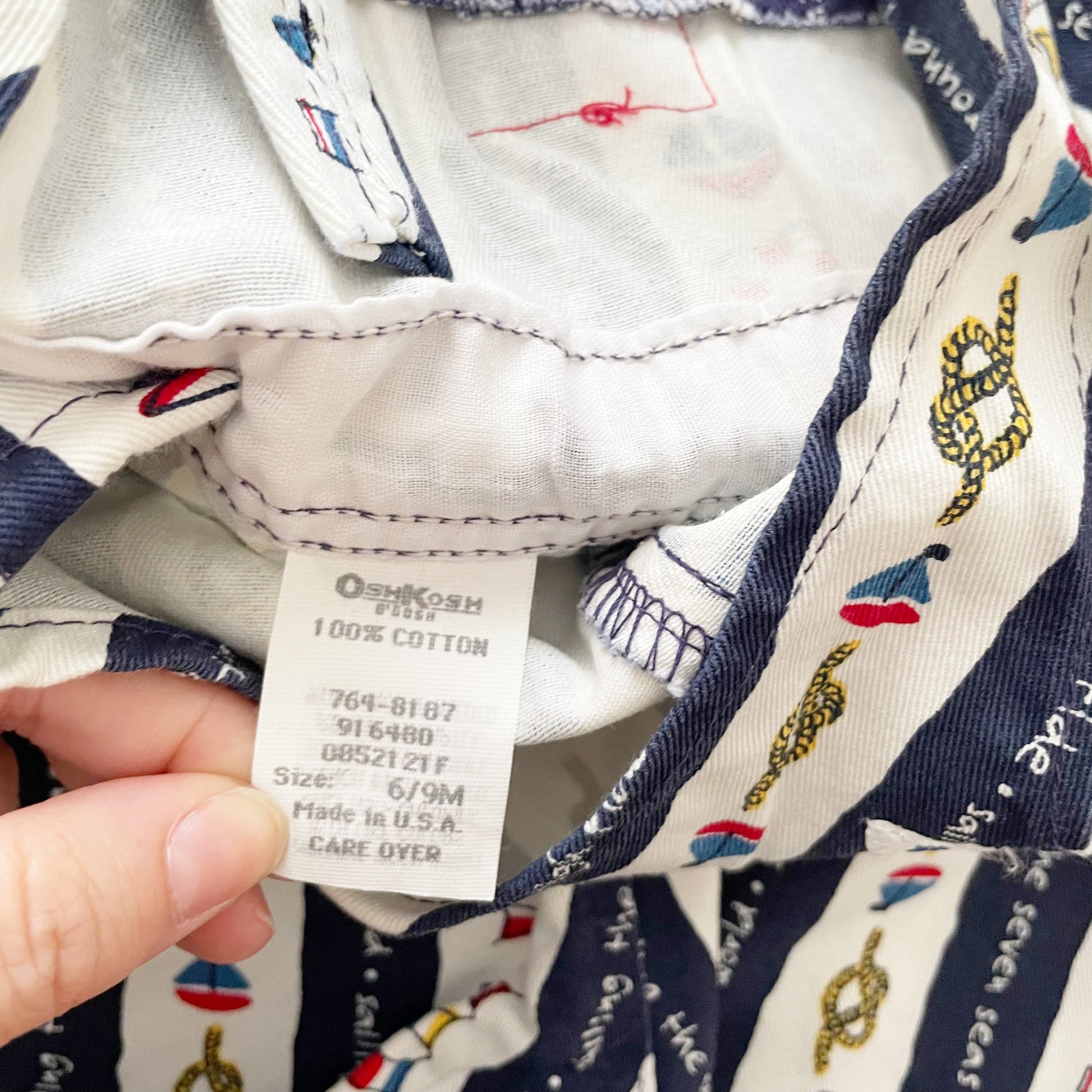 Baby B’gosh Nautical Stripe Shortalls - Yellow Clover Vintage Kids Clothes