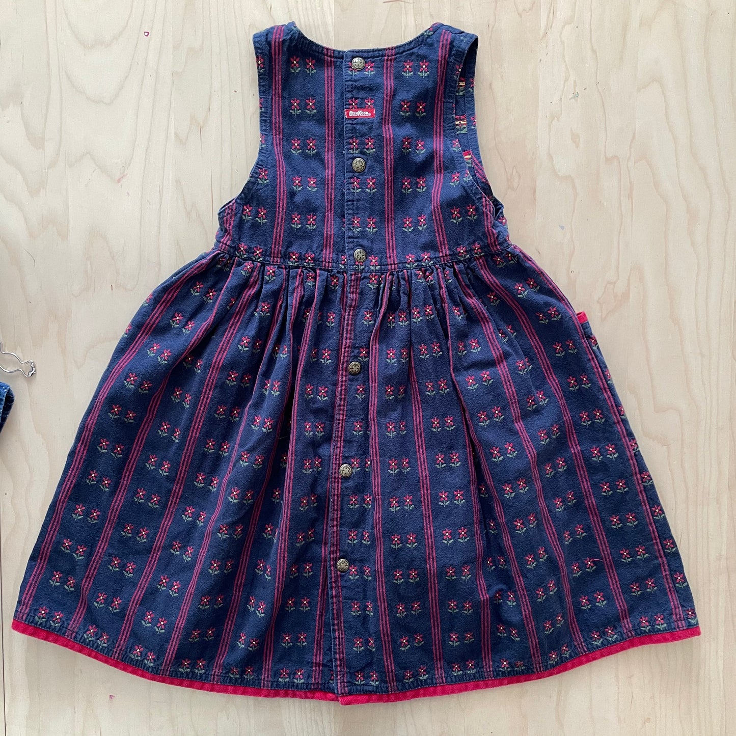 OshKosh Floral Woven Dress - Yellow Clover Vintage Kids Clothes