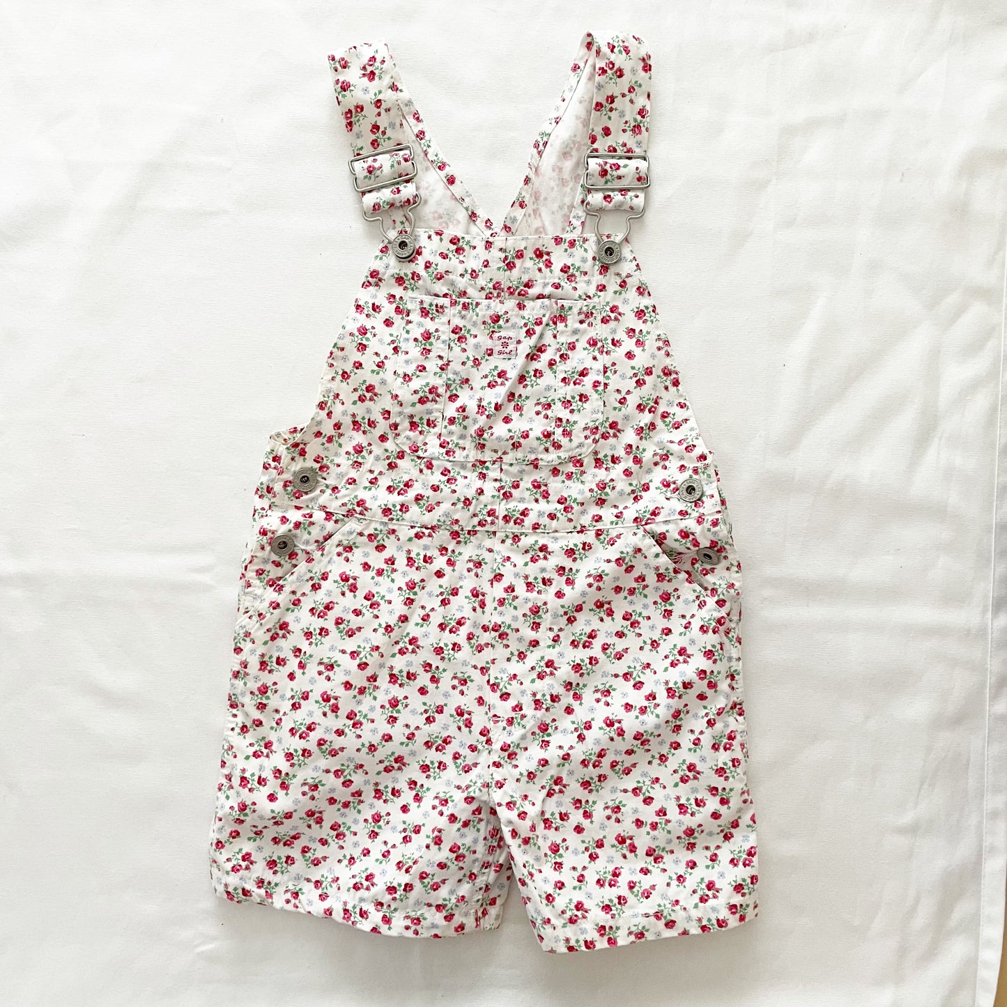 Vintage Gap Kids Floral Shortall Overalls