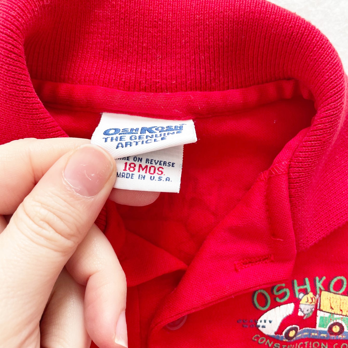 OshKosh Construction Mouse Polo