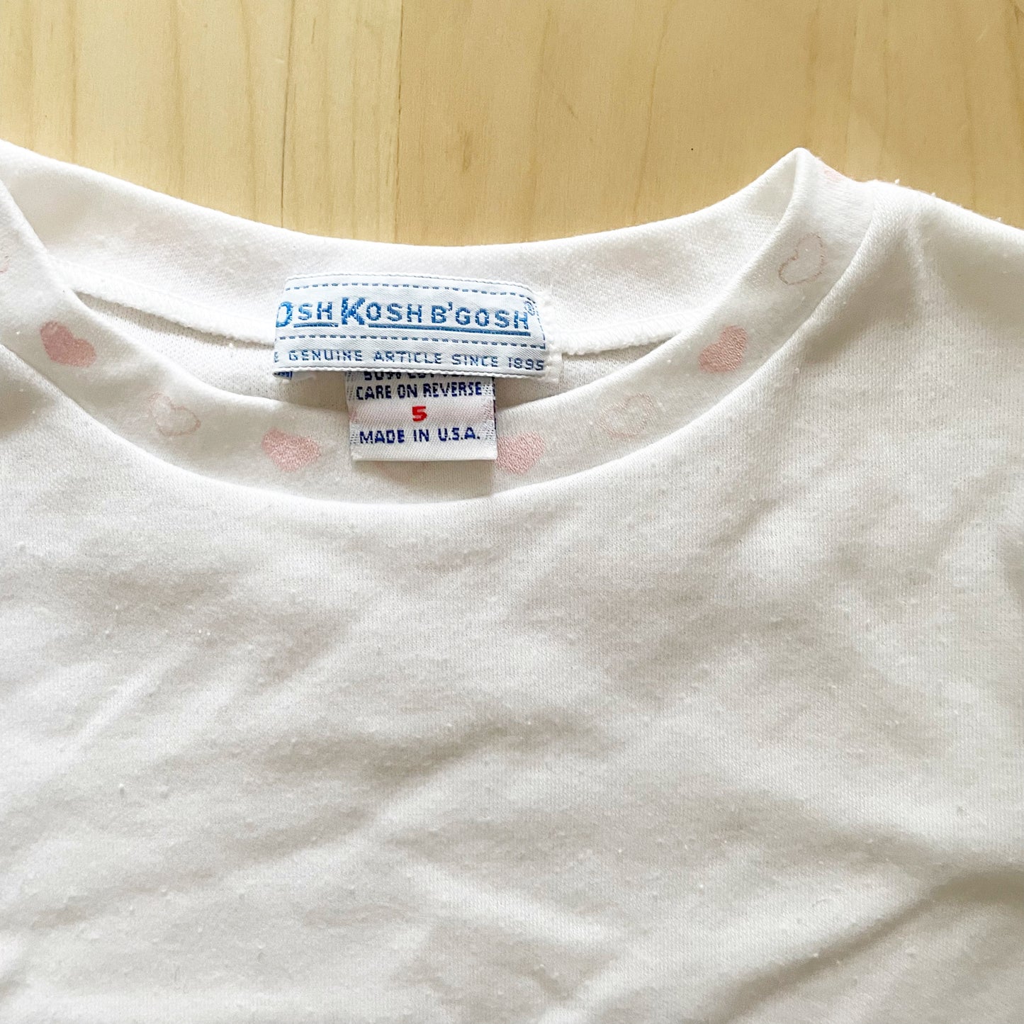 OshKosh Cupid Hearts Layer Tee - Yellow Clover Vintage Kids Clothes