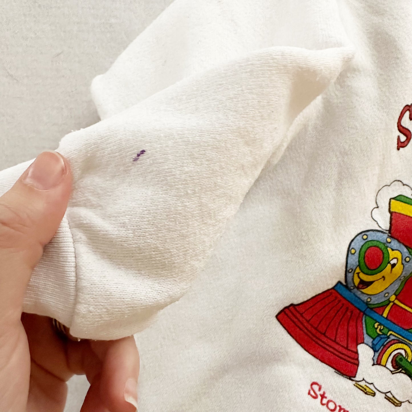 Storybook Land Train Sweatshirt - Yellow Clover Vintage Kids Clothes
