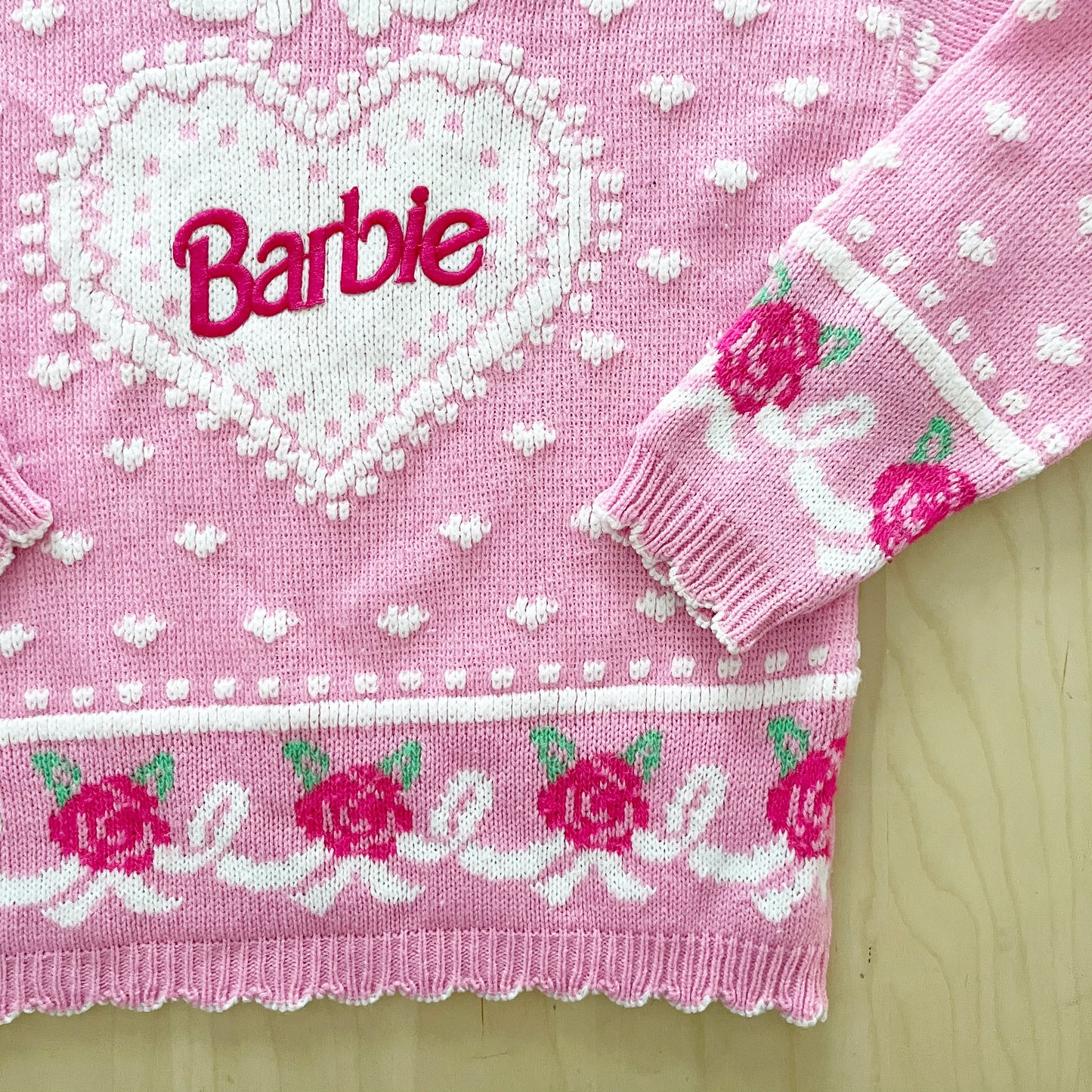 Vintage Barbie Sweater - Yellow Clover Vintage Kids Clothes