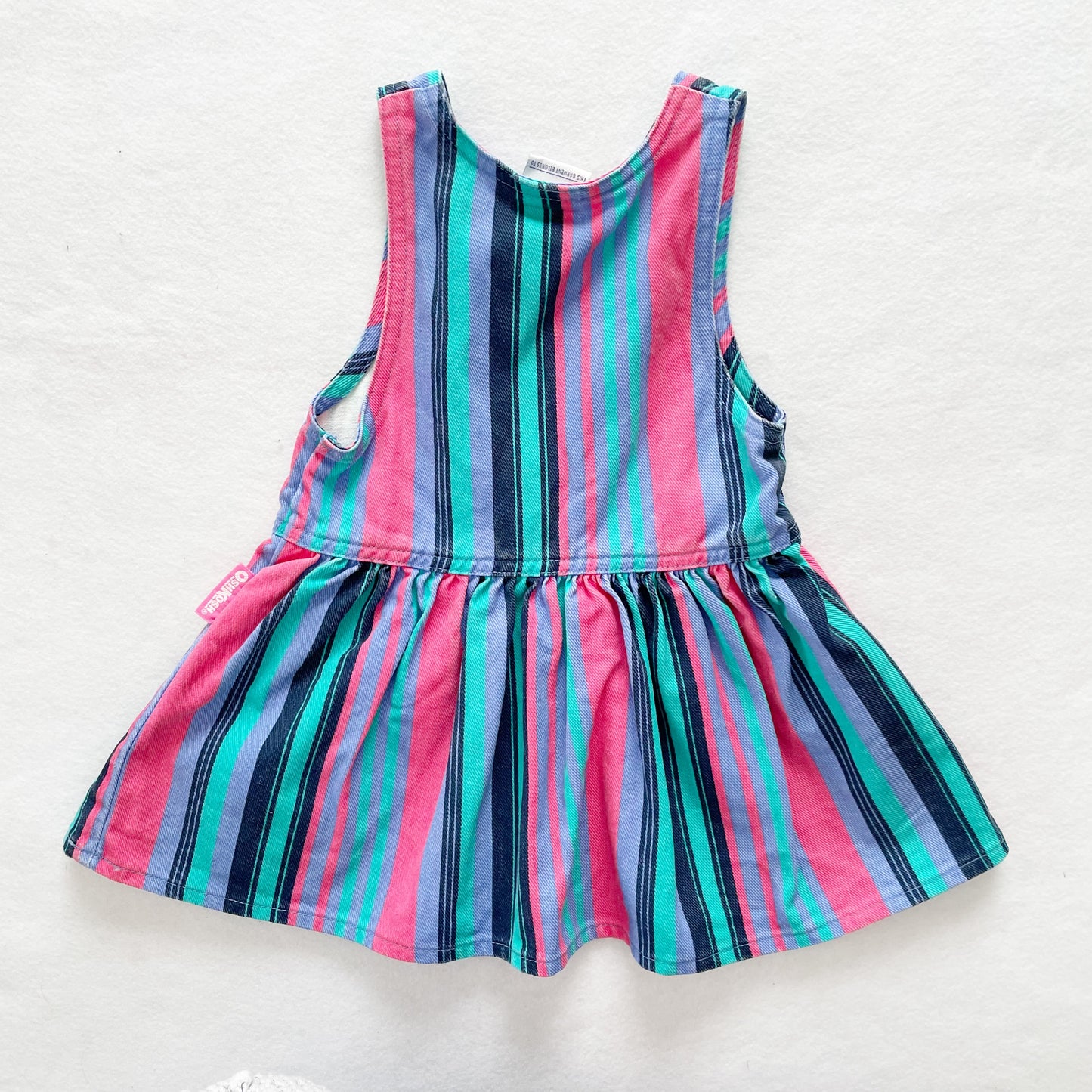 OshKosh Striped Denim Dress - Yellow Clover Vintage Kids Clothes