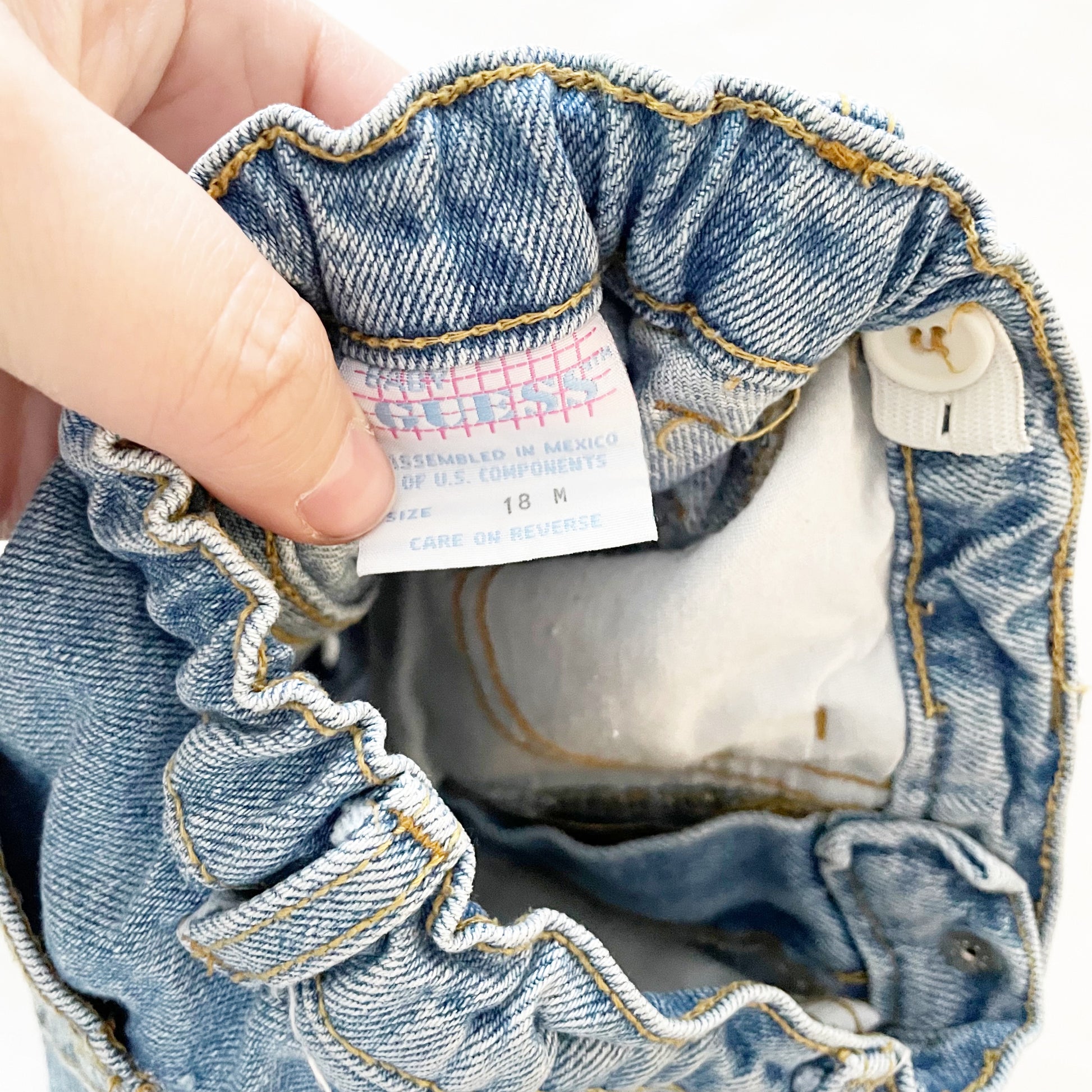 Guess Denim Shorts - Yellow Clover Vintage Kids Clothes