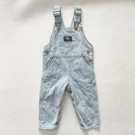 Vintage OshKosh Baby B’gosh Lighter Denim Hickory Stripe Overalls