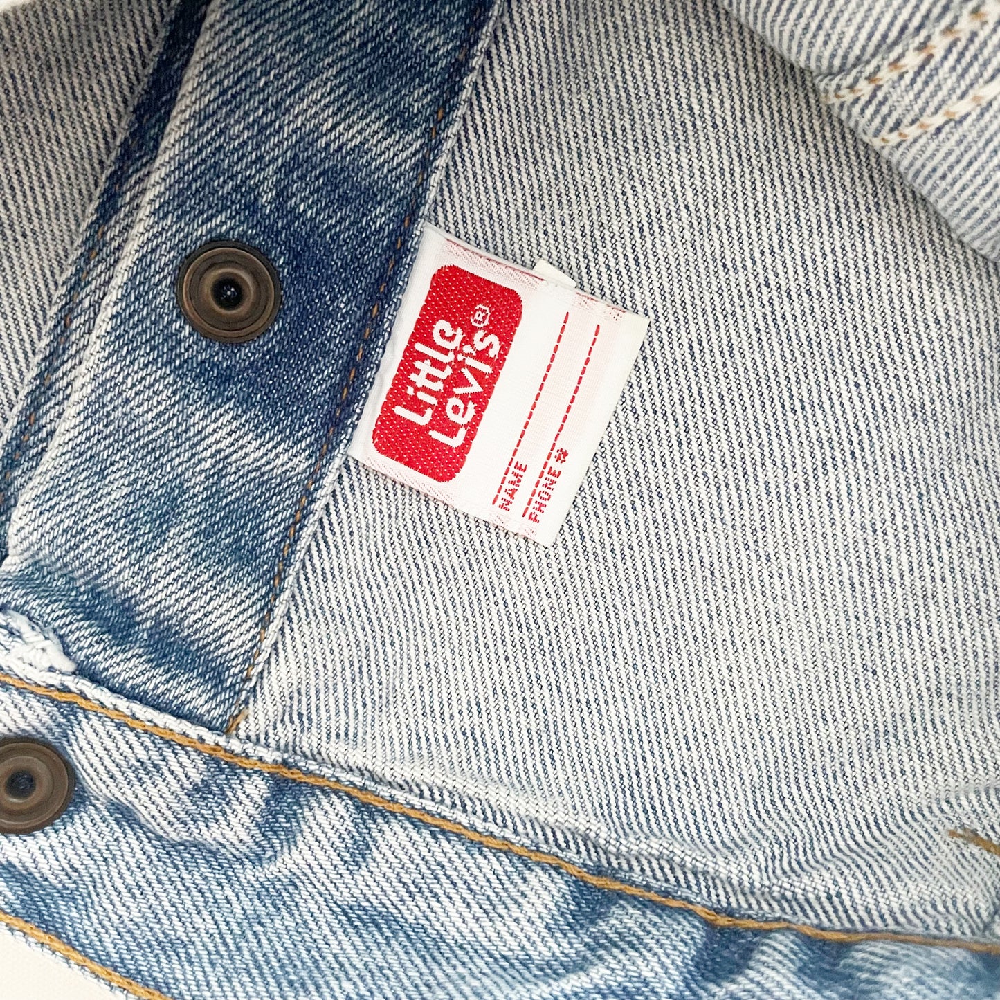 Levi’s Orange Tab Denim Jacket - Yellow Clover Vintage Kids Clothes