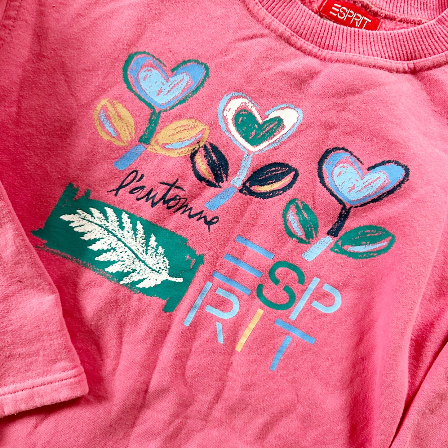 Espirit Flower Graphic Sweatshirt - Yellow Clover Vintage Kids Clothes