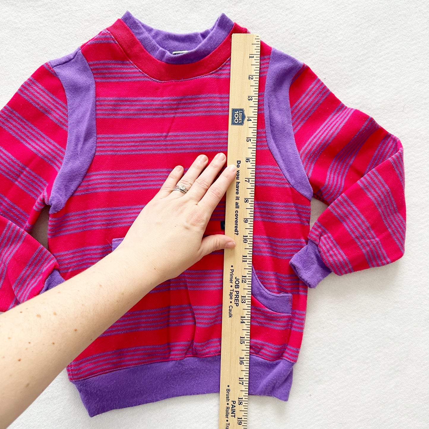 London Fog Striped Sweatshirt - Yellow Clover Vintage Kids Clothes