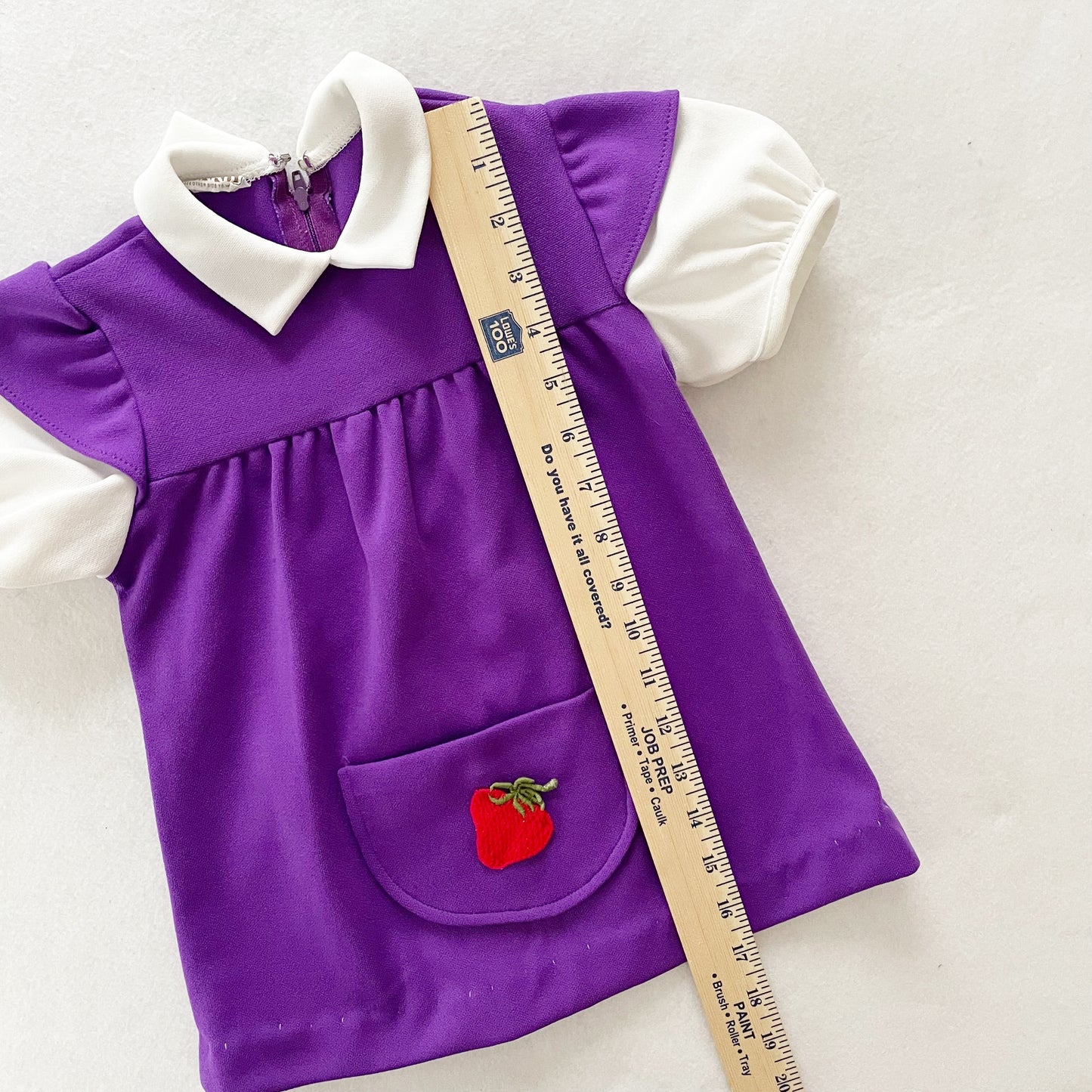 Montgomery Ward Strawberry Dress - Yellow Clover Vintage Kids Clothes