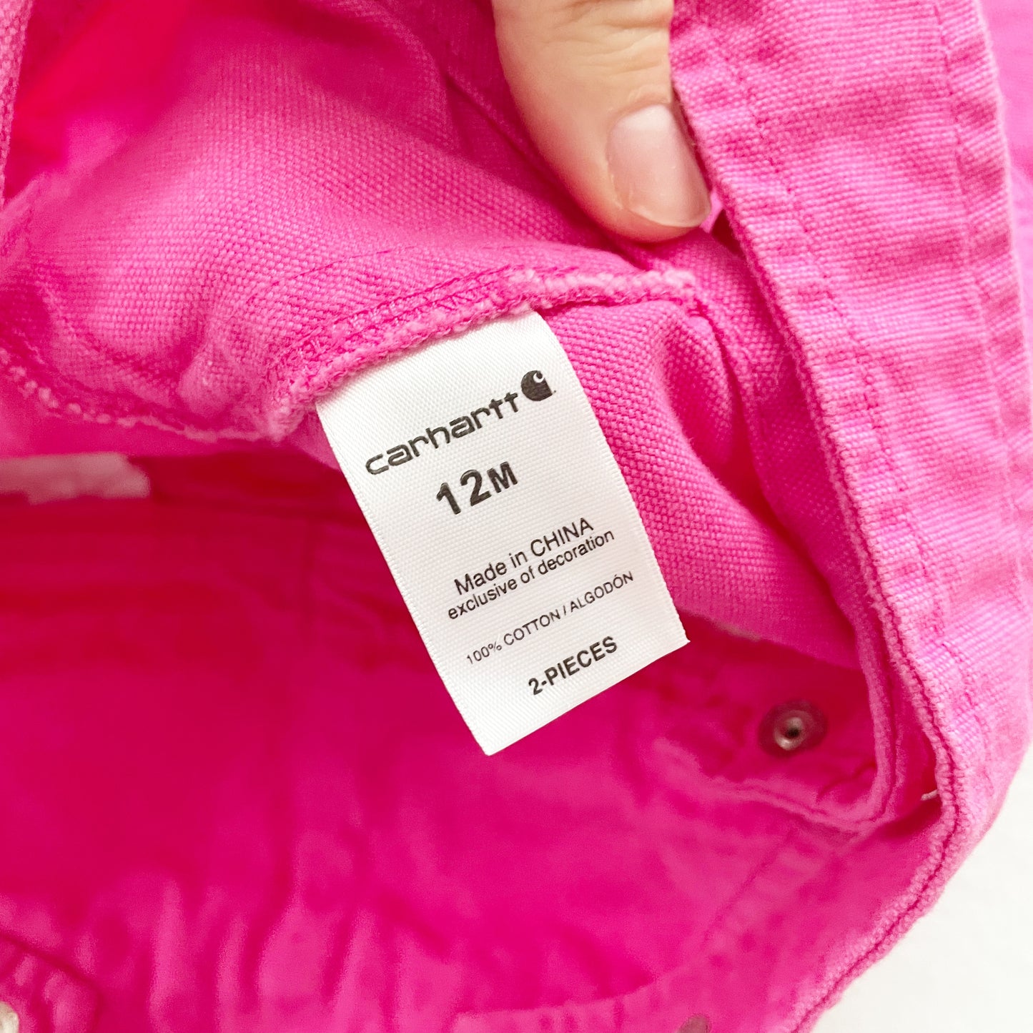 Carhartt Pink Bubble Shortalls - Yellow Clover Vintage Kids Clothes